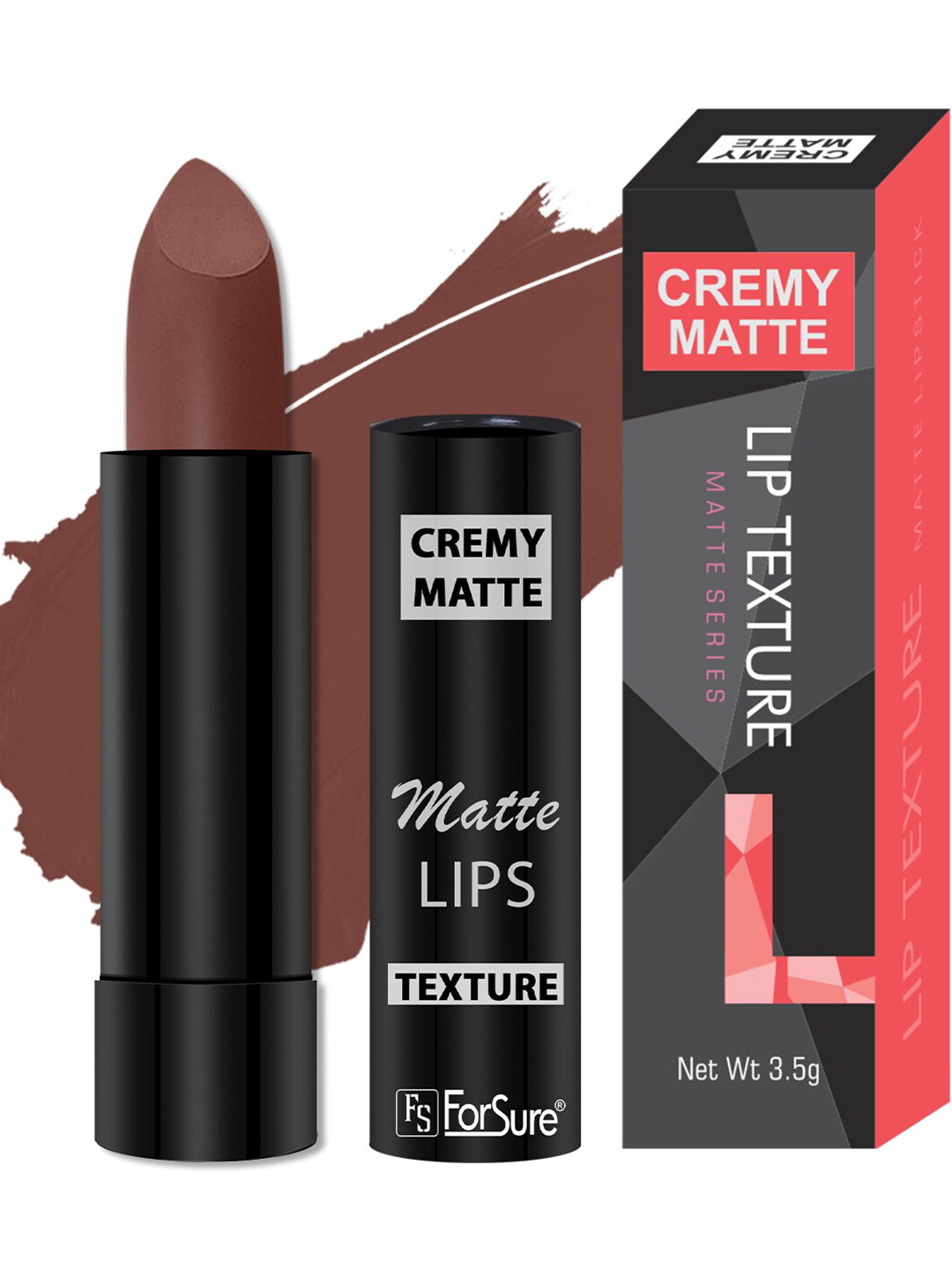 ForSure Cremy Matte Long Lasting Lipstick - 3.5g - Nude Brown 111