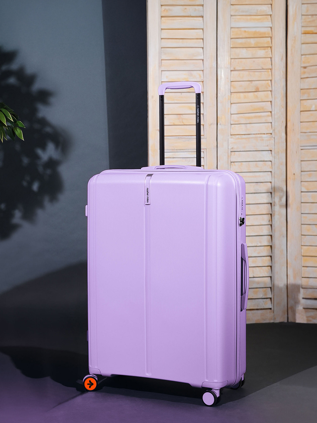 Nasher Miles The Line Polypropylene Medium Purple Trolley Bag - 24 inch (65cm)