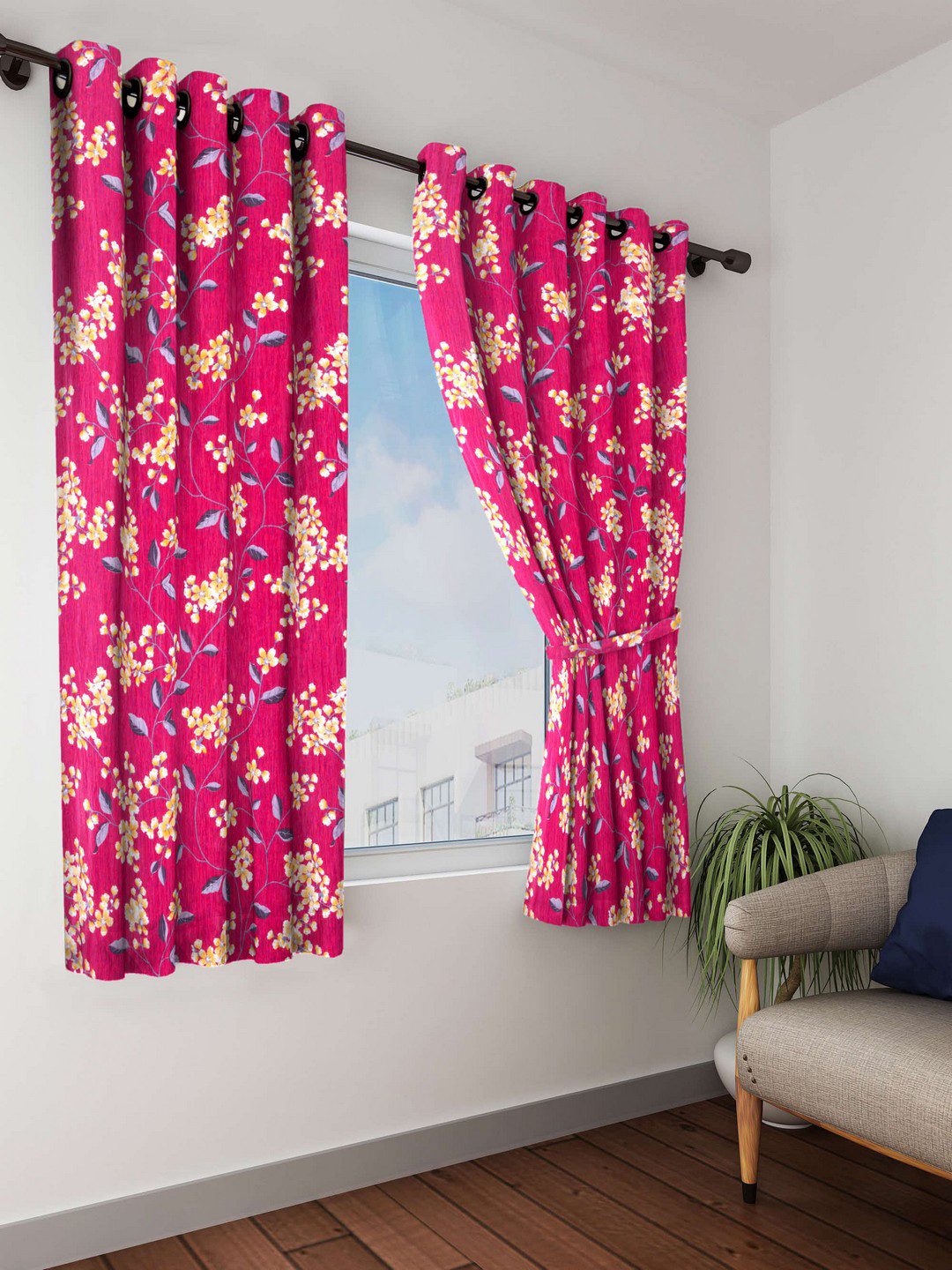 Cortina Pink  Window Curtains
