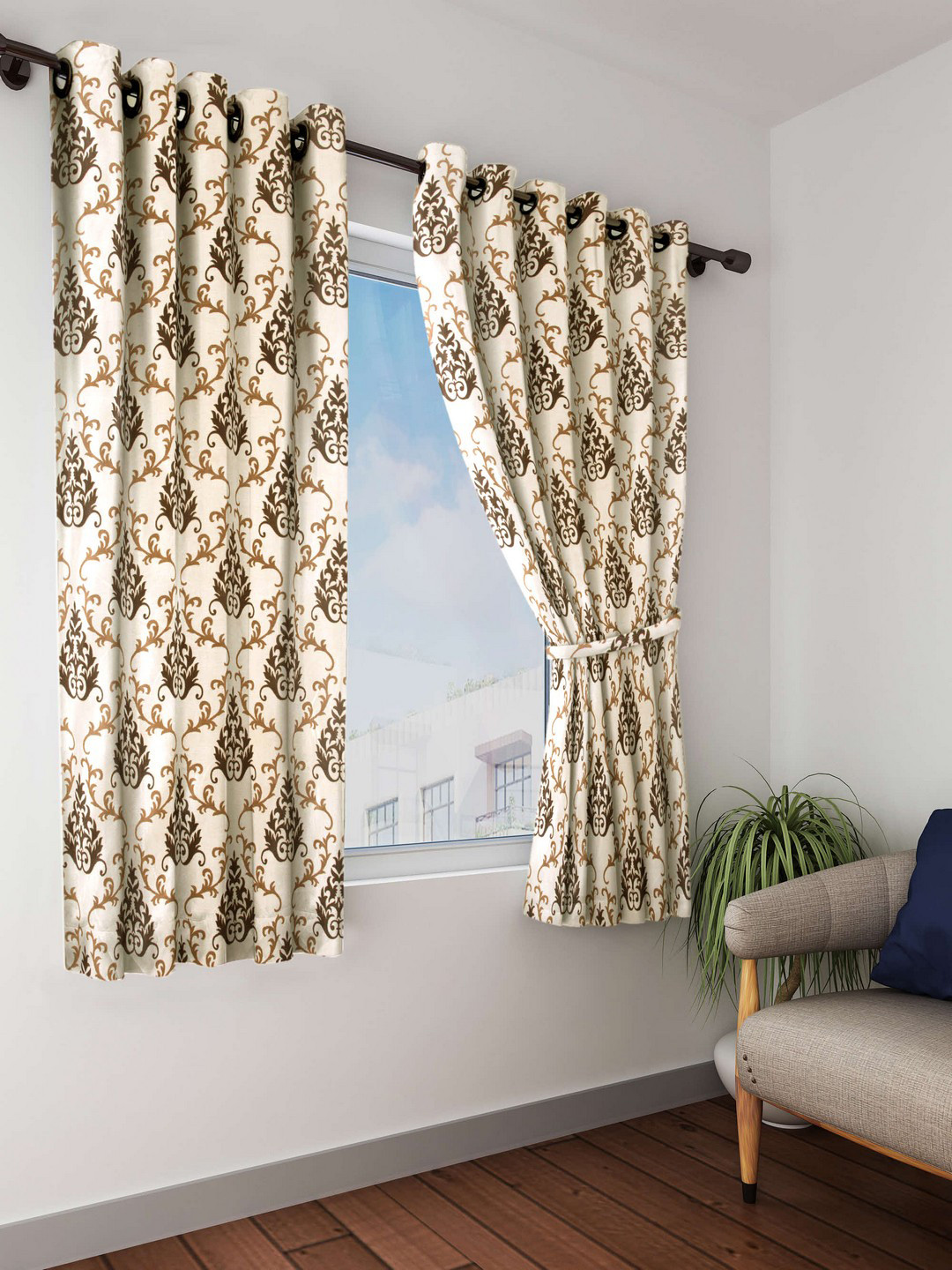 Cortina Olive Green  Window Curtains