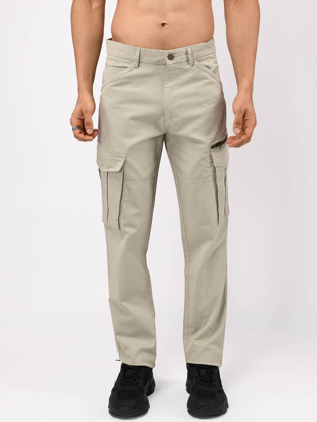 Tailoraedge Men Tailored Fit Utility Cargos