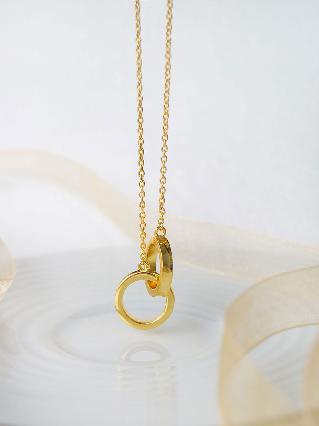 MANNASH Gold-Toned Sterling Silver Gold-Plated Necklace