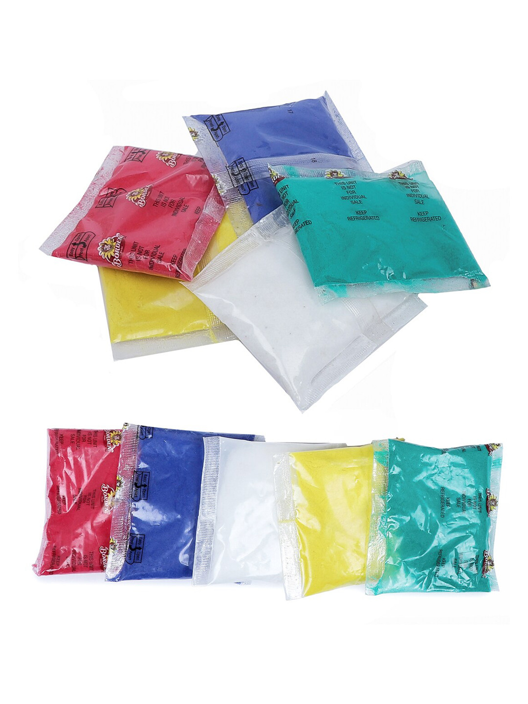 TIED RIBBONS Red & Blue 10 Pieces Rangoli Powder Colours