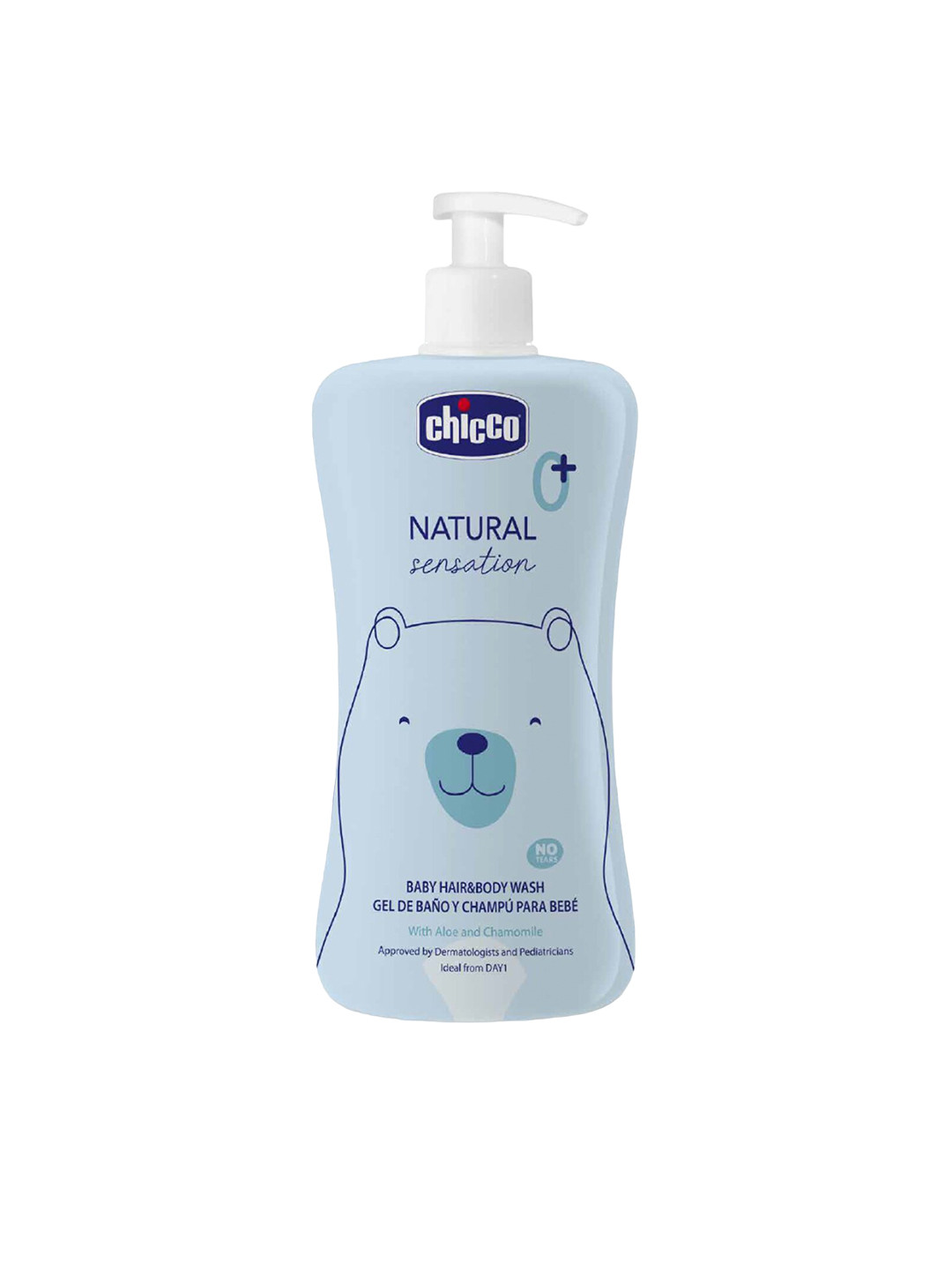 Chicco Kids Natural Sensation Hair & Body Wash with Aloe & Chamomile - 500 ml