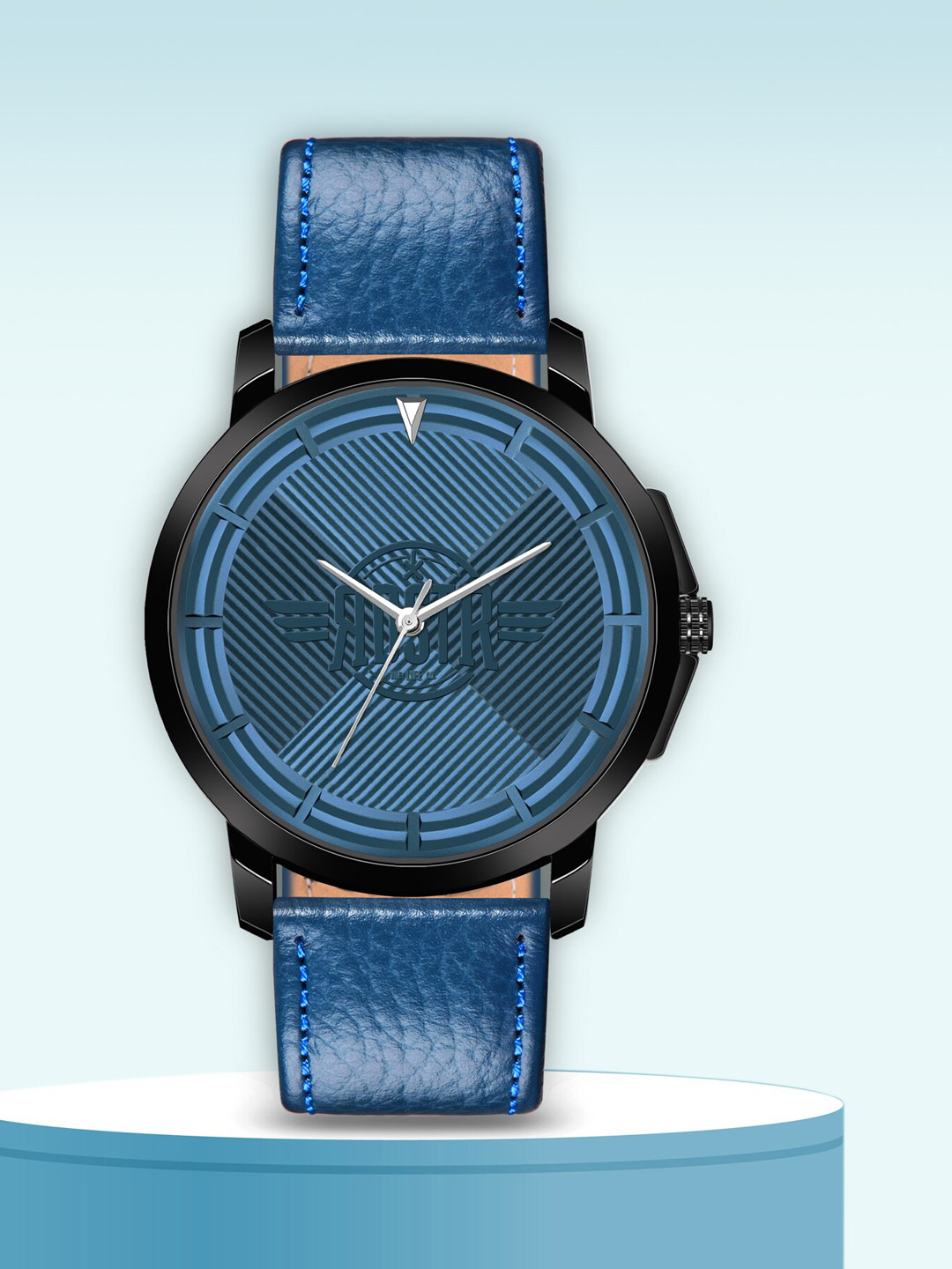 Roadster Men Blue Leather Strap Analogue Watch RD-09-Blue