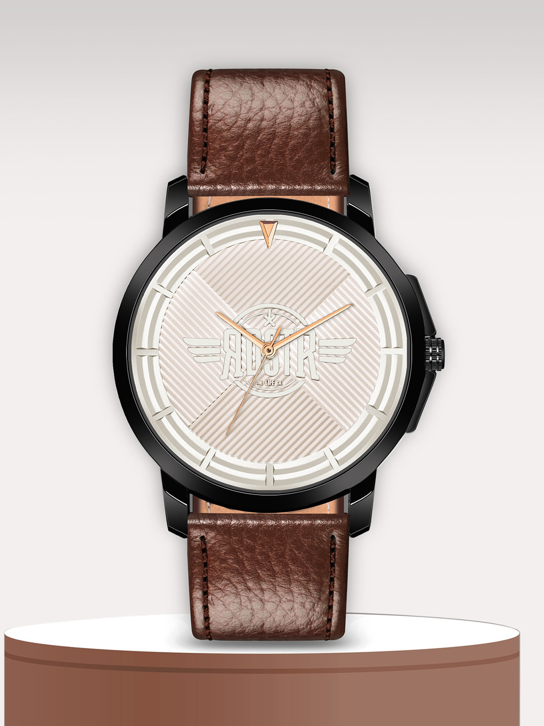 Roadster Men White Leather Strap Analogue Watch RD-09-White