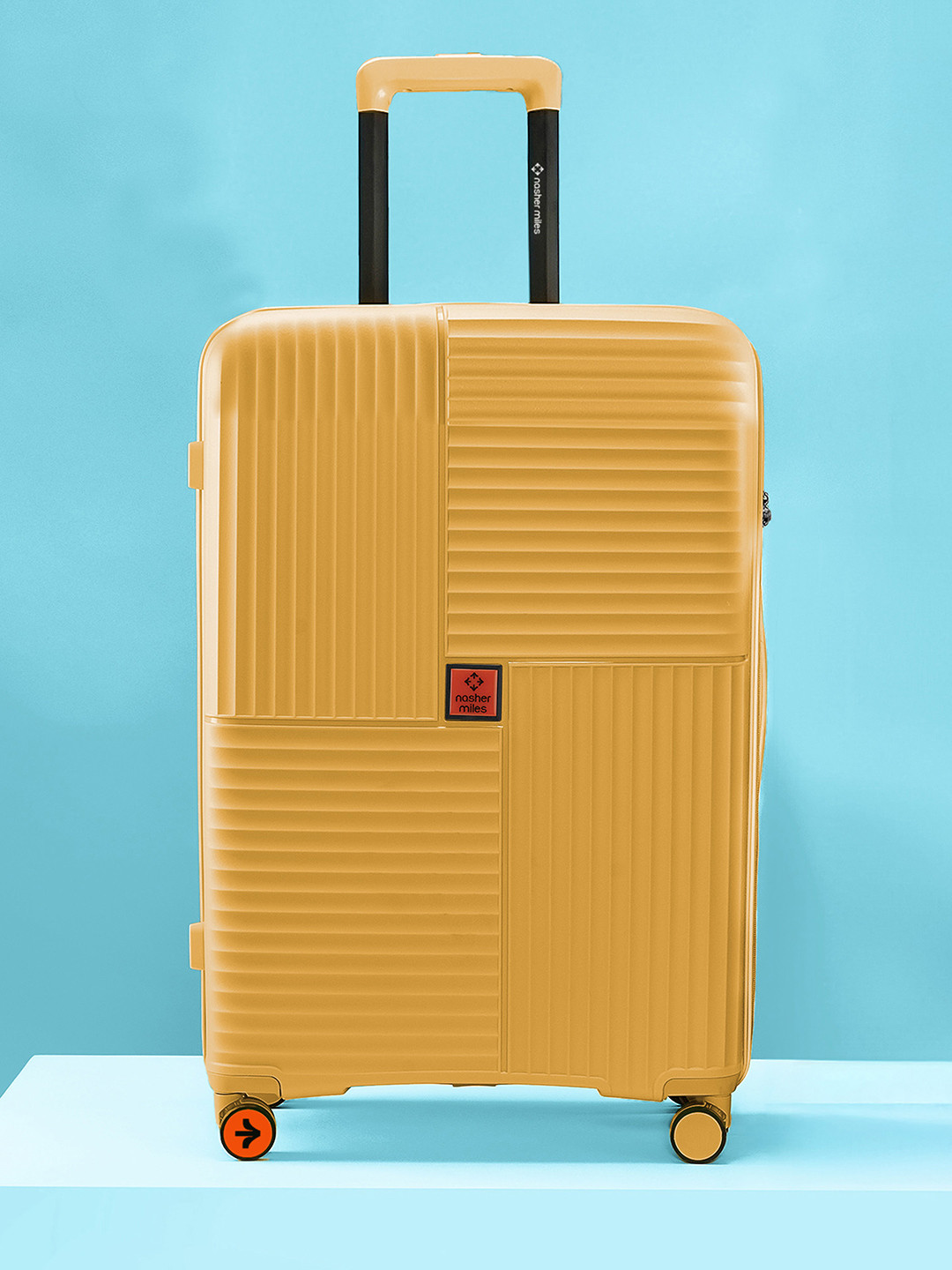 Nasher Miles Singapore Hard-Sided Polypropylene Large Yellow Trolley Bag - 28Inch 75cm