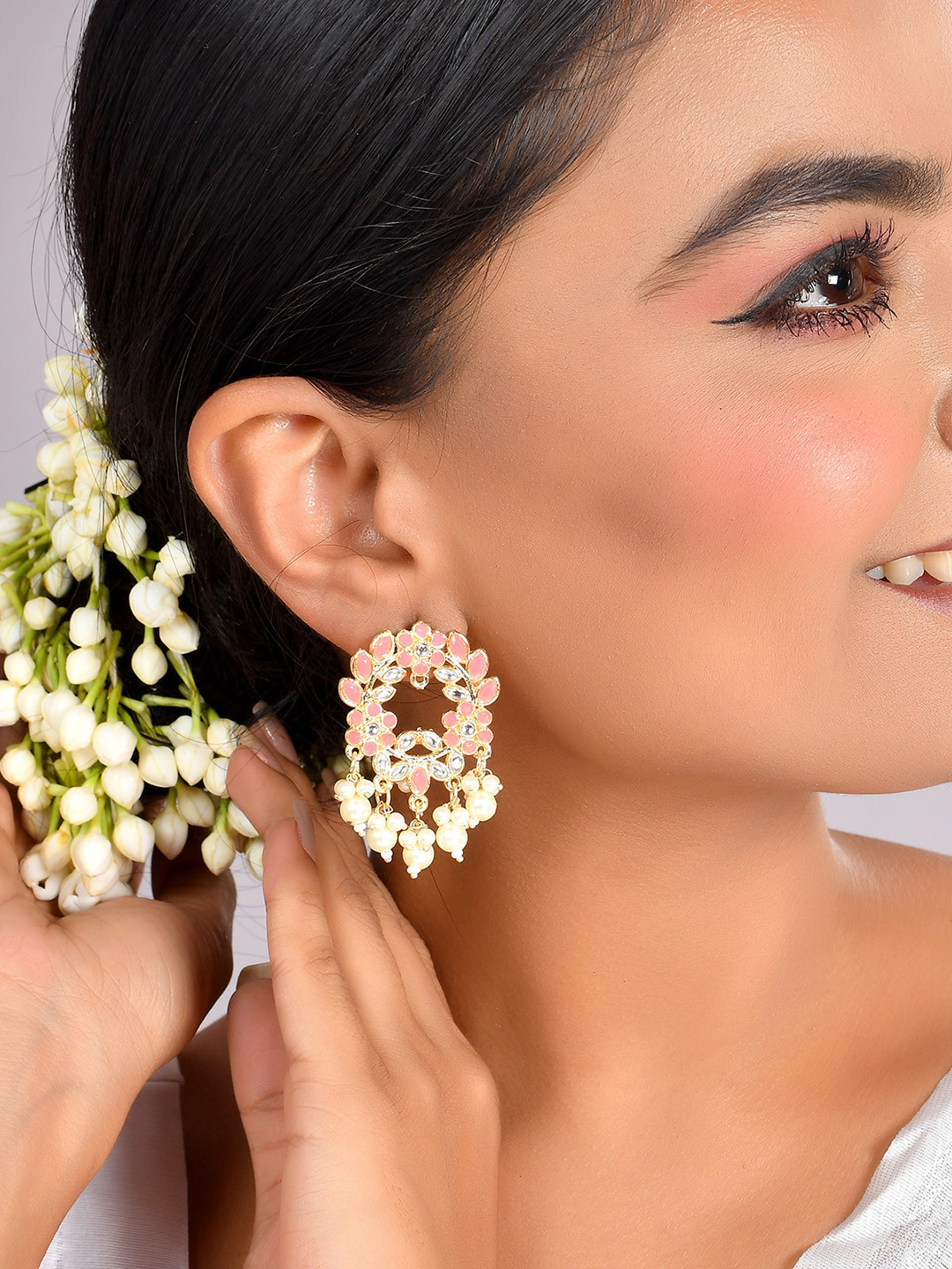 AQUASTREET Gold-Plated Enamel Stud Traditional Earrings