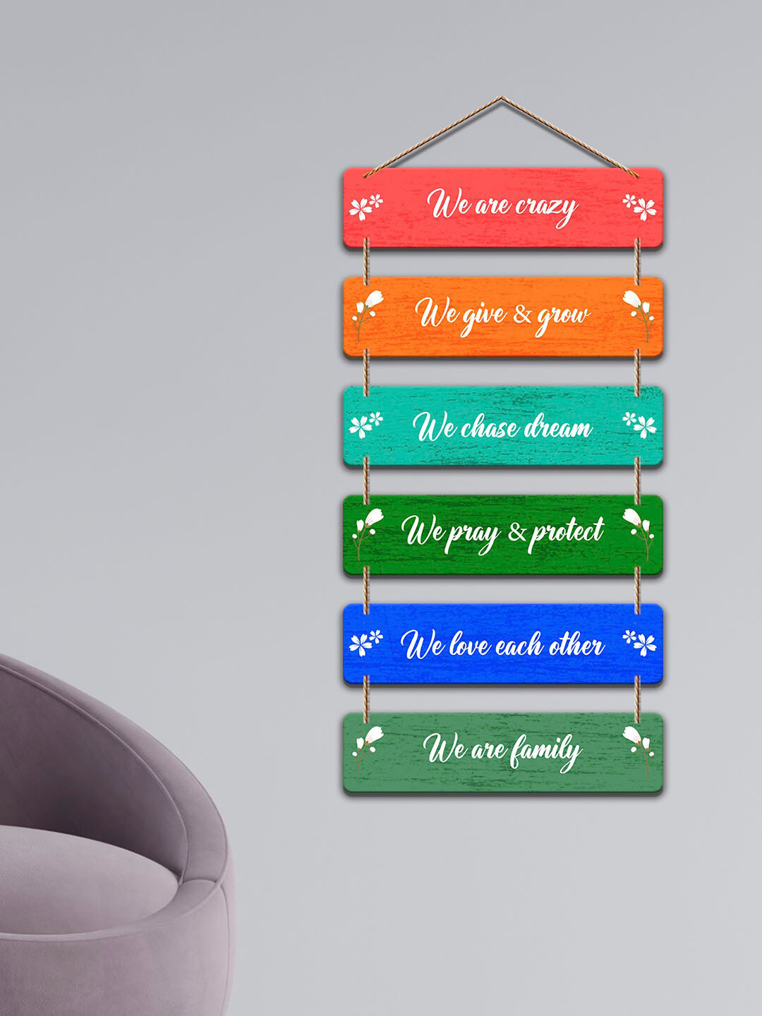 ArtVibes Religious Mantra Wood Floral Matte Hanging Hall Wall Hangings-31In