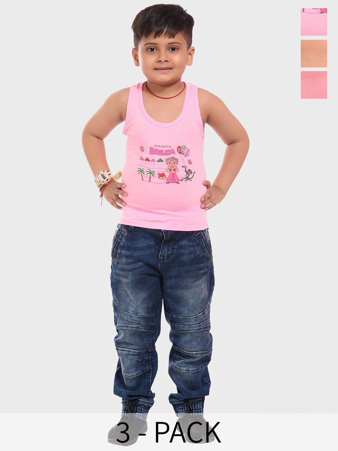 BAESD Boys Pack Of 3 Printed Cotton Innerwear Vests 3SET-COMBO 016_(0-6M)