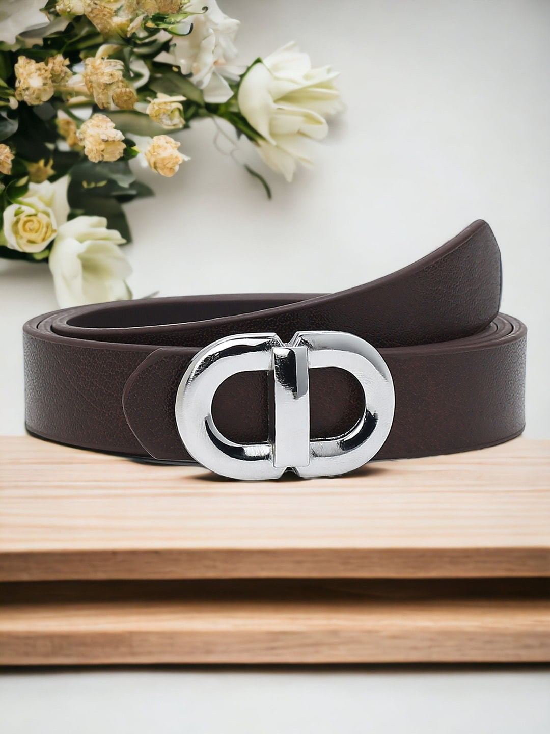 CRUSSET Women Textured Slim Belt