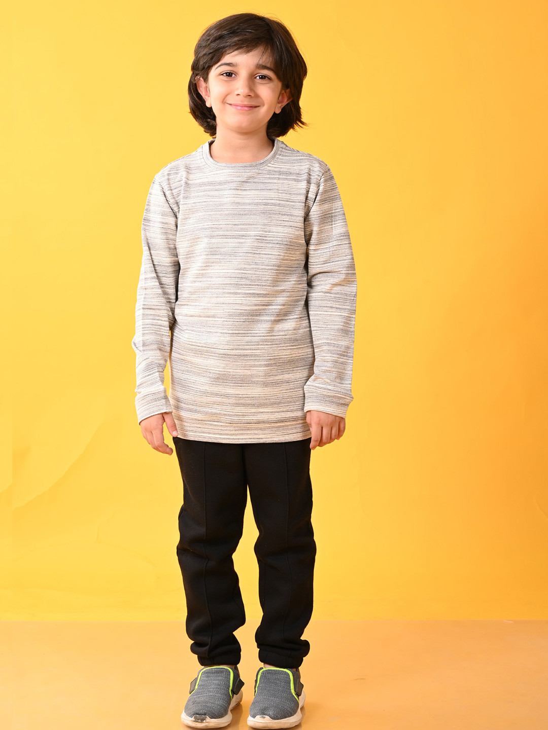 Anthrilo Boys Striped T-shirt with Trousers
