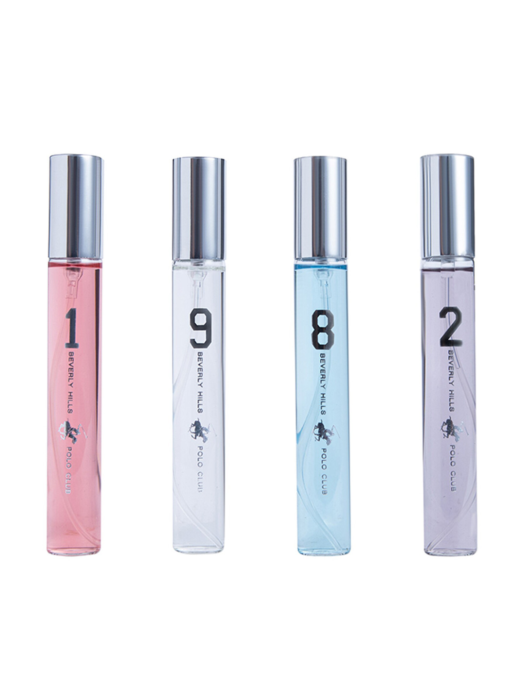 Beverly Hills Polo Club Men Set Of 4 Eau De Toilette 16ml Each & Key Chain