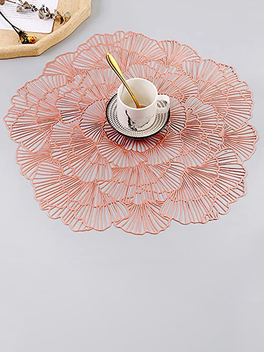 Dakshya Industries Copper 2-Pieces Round Table Placemats