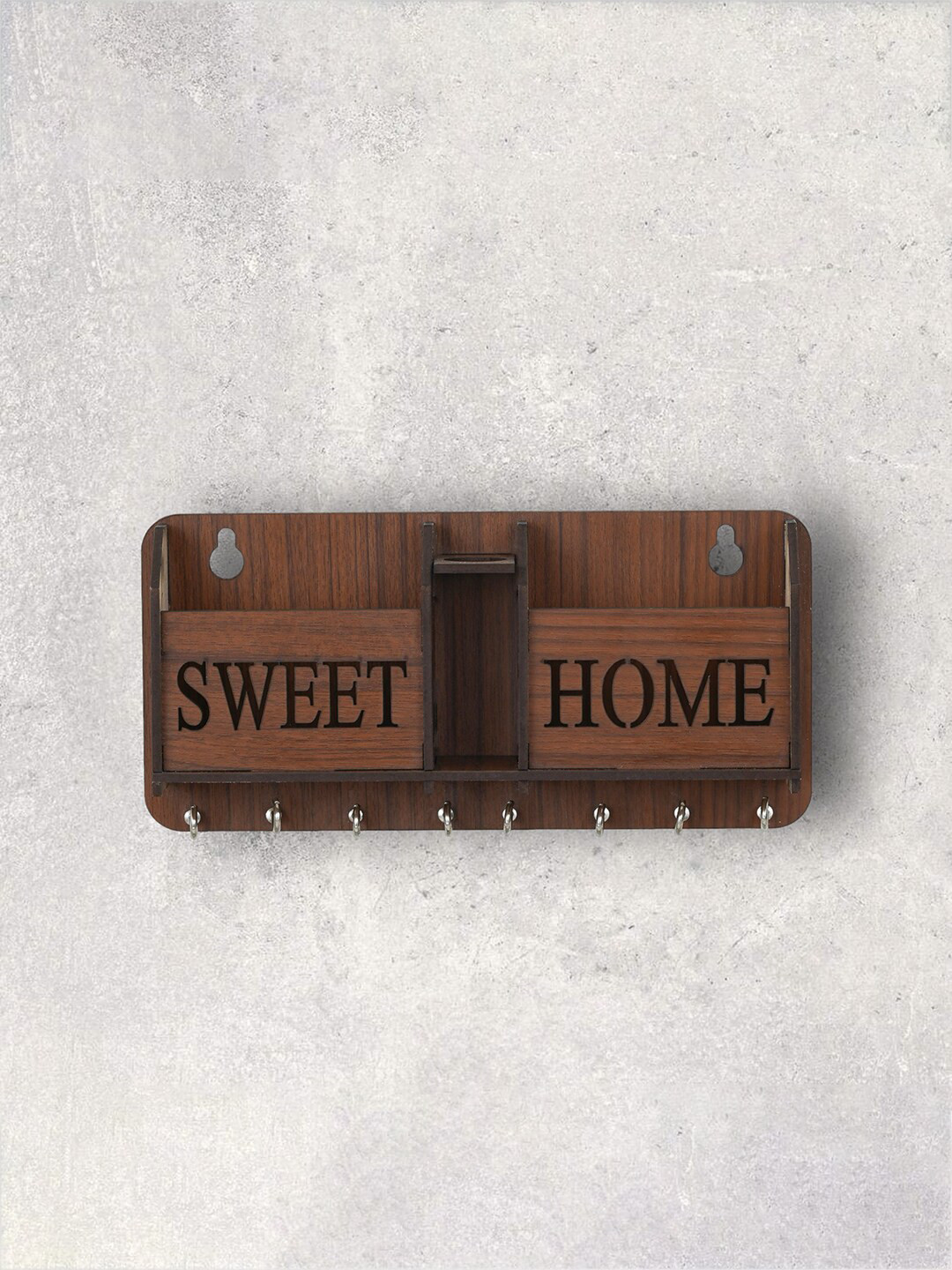 CAPIO ART Brown Wood Sweet Home Key Holders