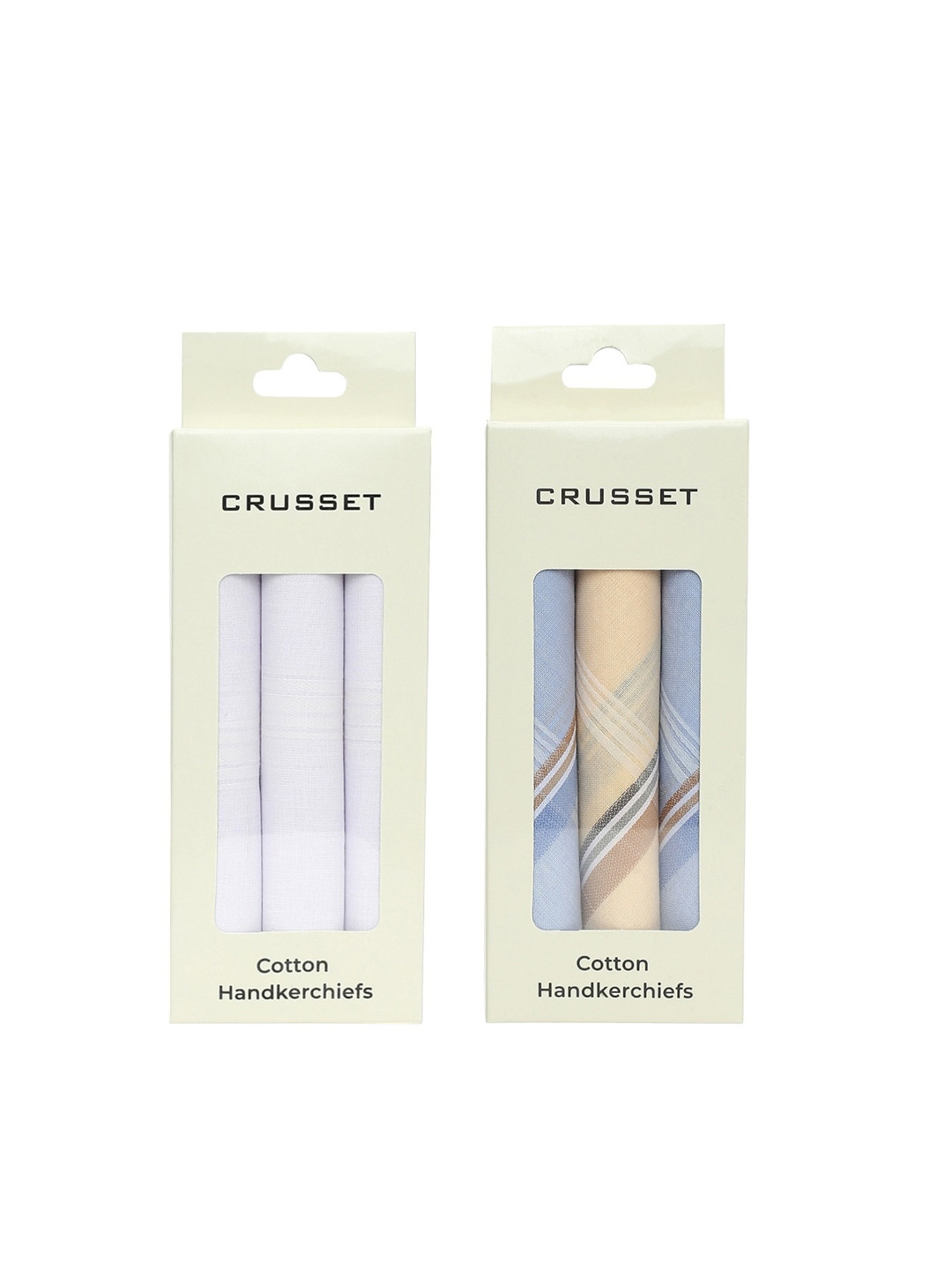 CRUSSET Men Pack Of 6 Assorted Cotton Handkerchief
