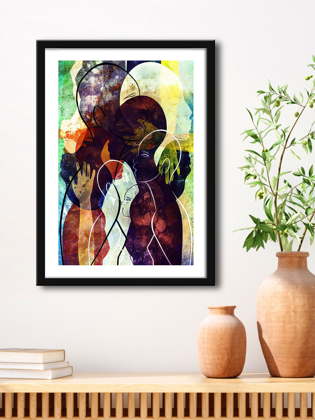 999Store Brown & Black Painting Framed Wall Art