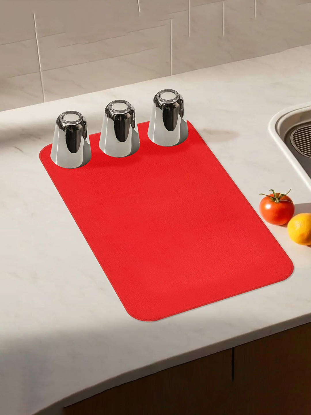 Kuber Industries Red Rectangular Table Placemats