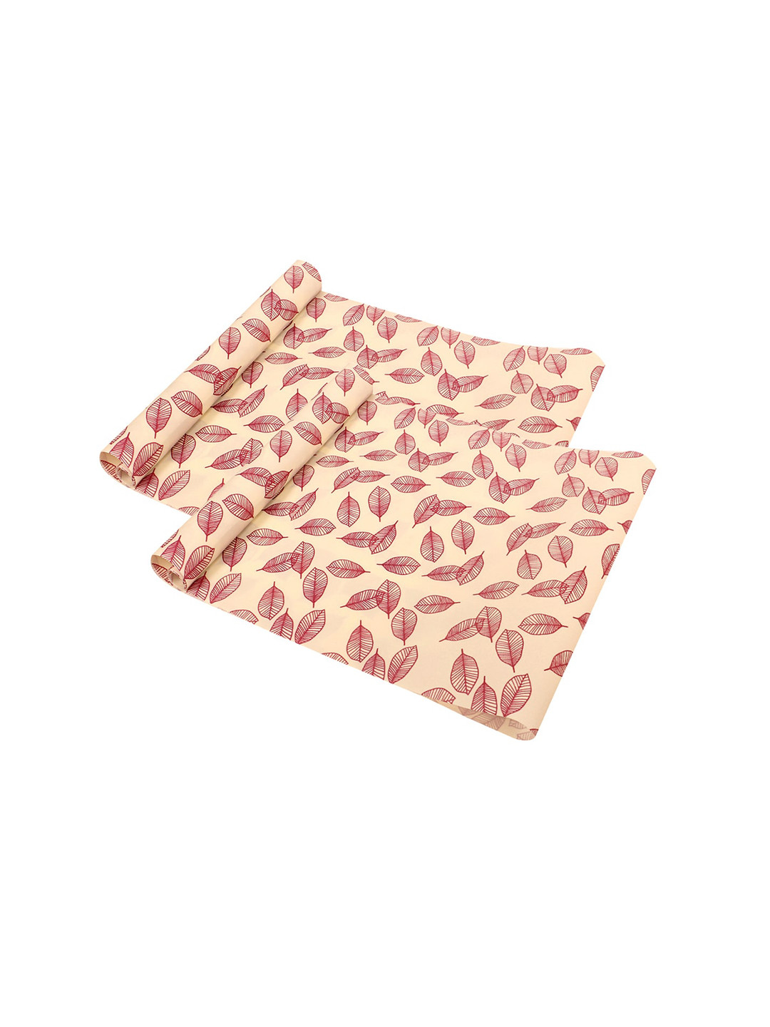 Kuber Industries Cream-Coloured 2 Pieces Printed Kitchen Cabinet Shelf Mat