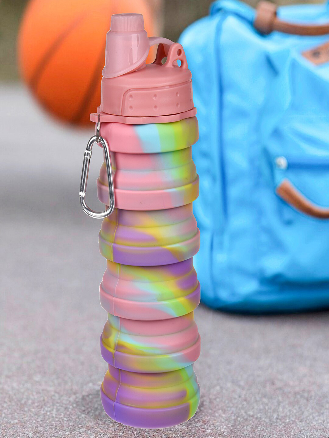 Kuber Industries Pink Colourblocked Plastic Spill Proof Sipper - 500ml