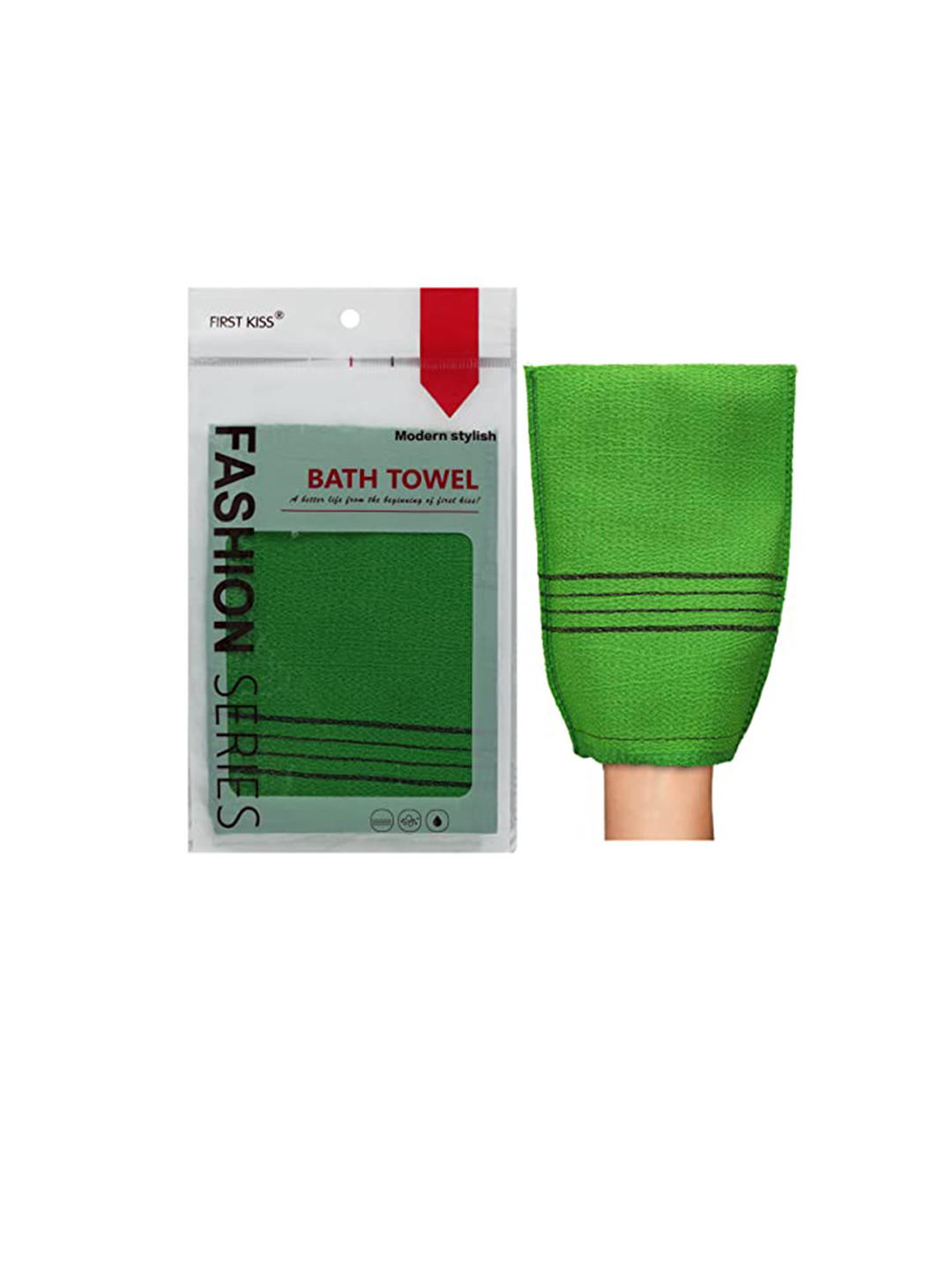 WBC WorldBeautyCare Modern Stylish Pack Of 2 Korean Green Bath Towels