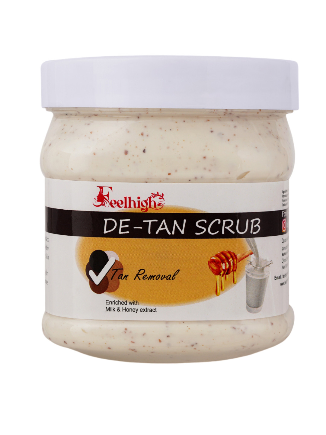 FEELHIGH De-Tan Scrub With Milk & Honey Extract - 500ml