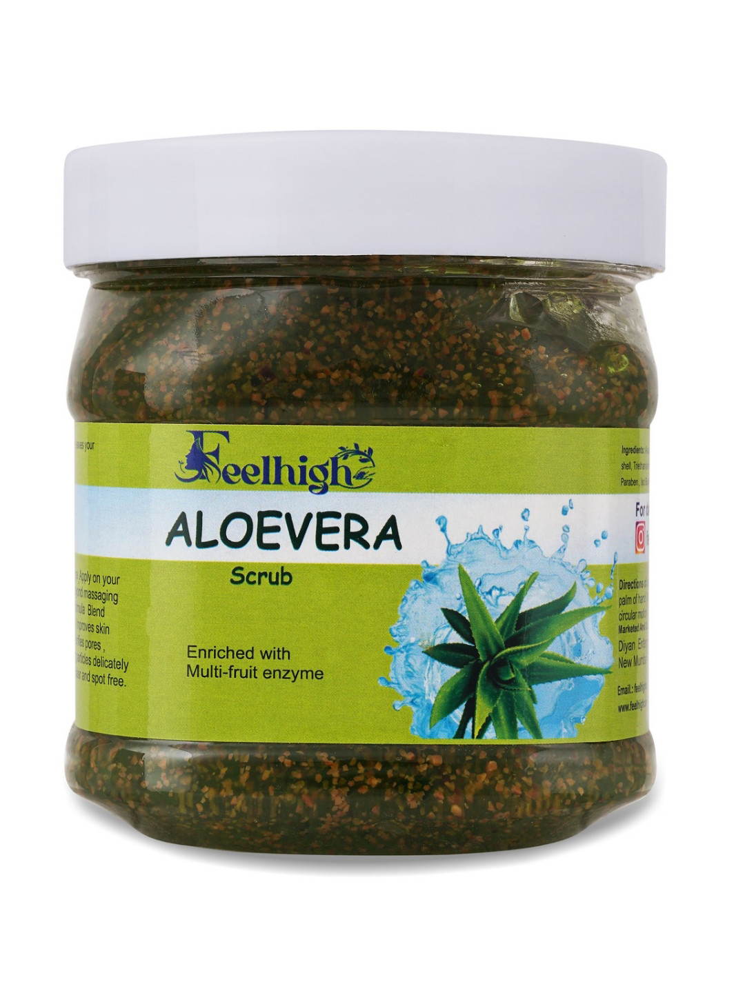 FEELHIGH Aloe Vera Face Scrub with Multi-Fruit Enzyme - 500 ml