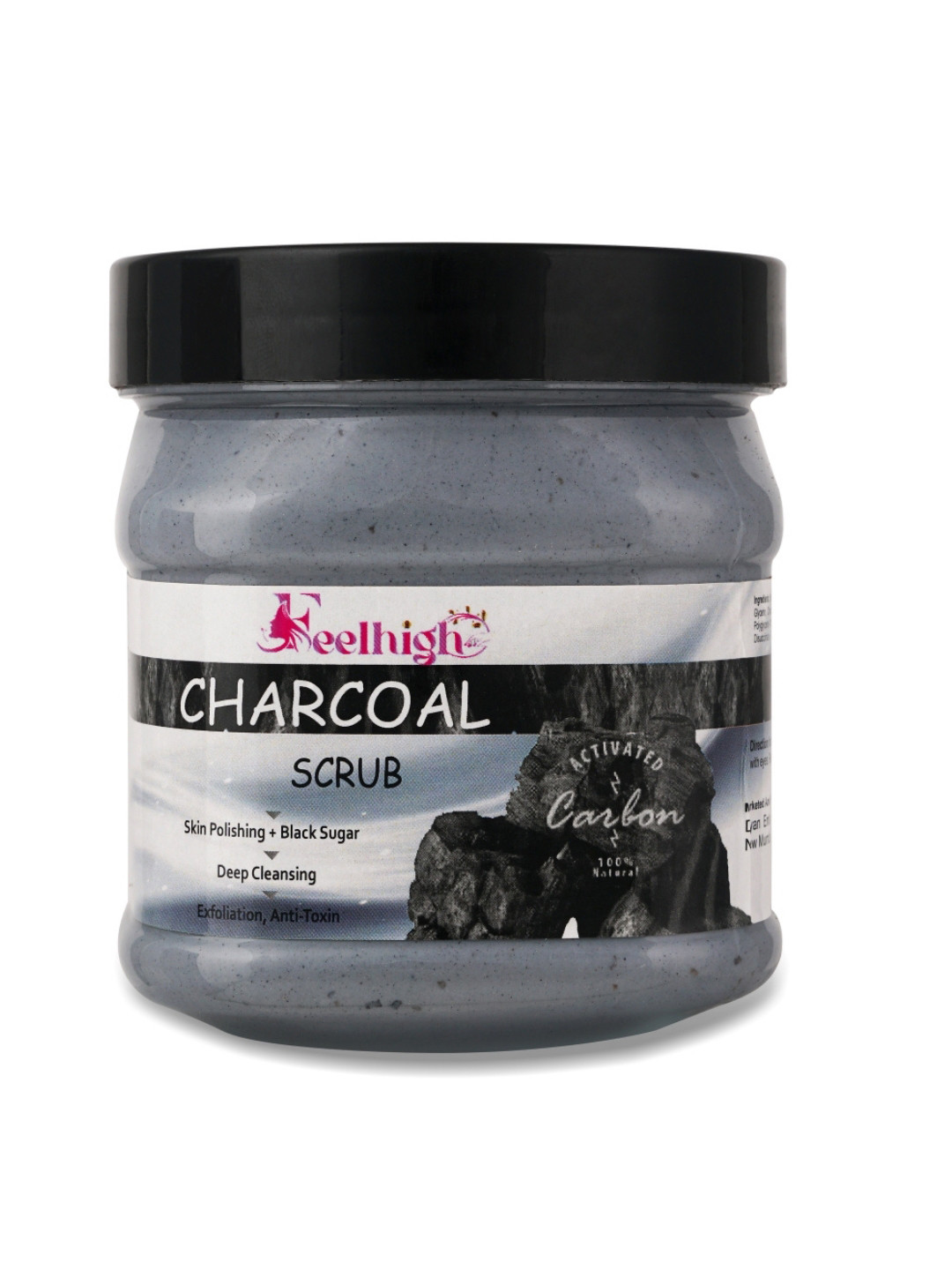 FEELHIGH Charcoal Face Scrub for Deep Cleansing - 500 ml