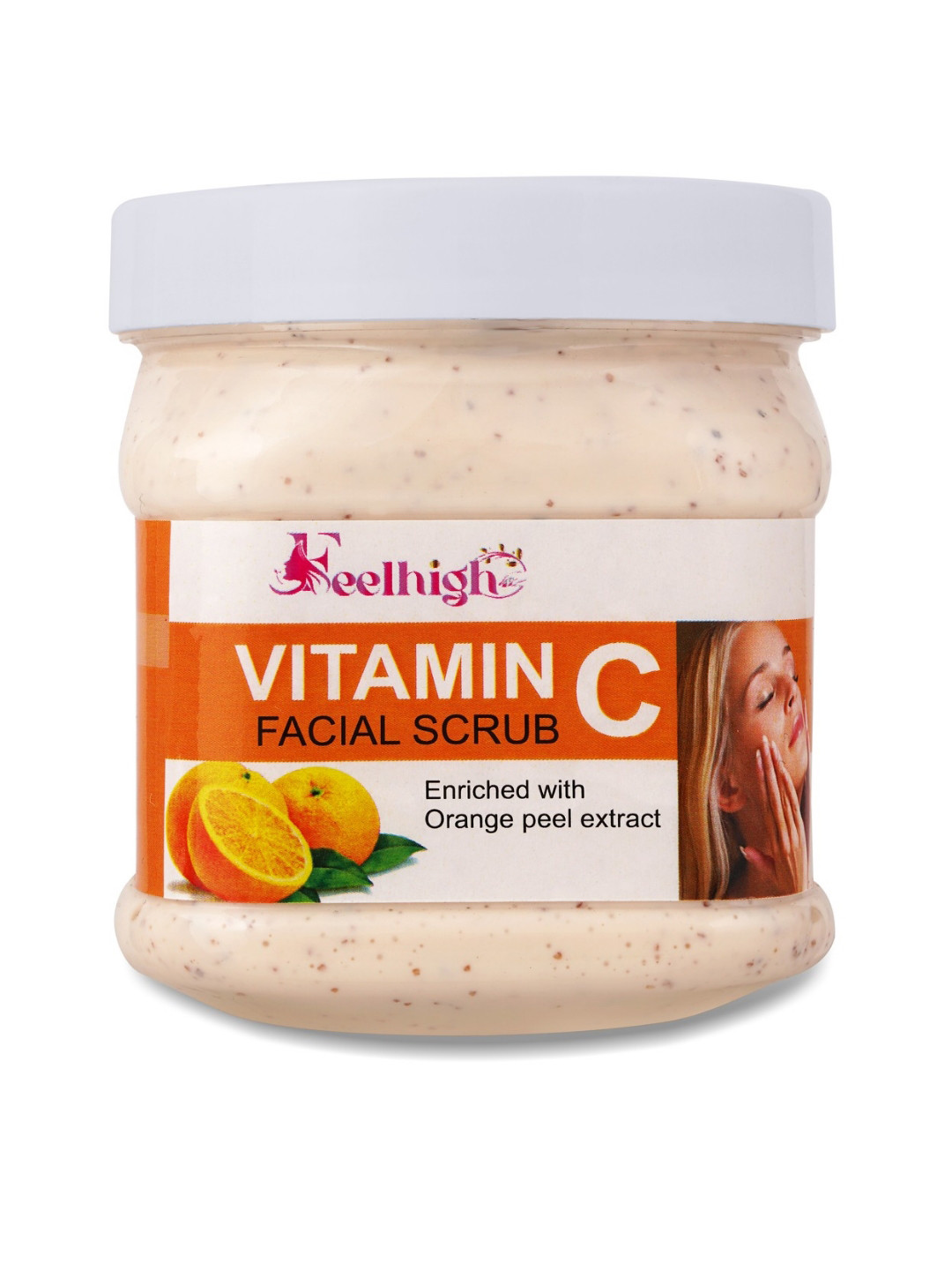 FEELHIGH Vitamin C Facial Scrub with Orange Peel Extract - 500 ml
