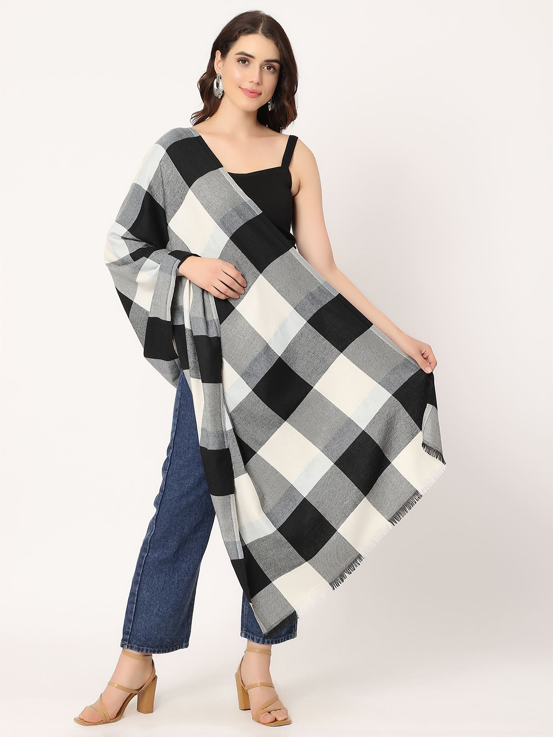 Moda Chales Checked Pashmina Stole