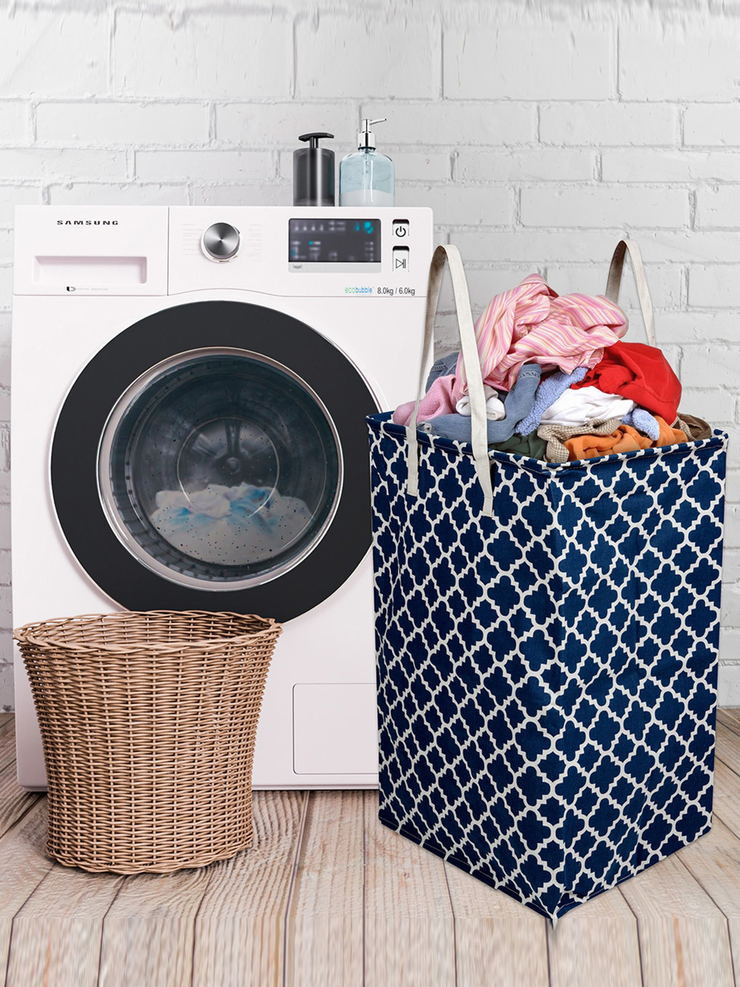 Kuber Industries Printed Laundry Bag