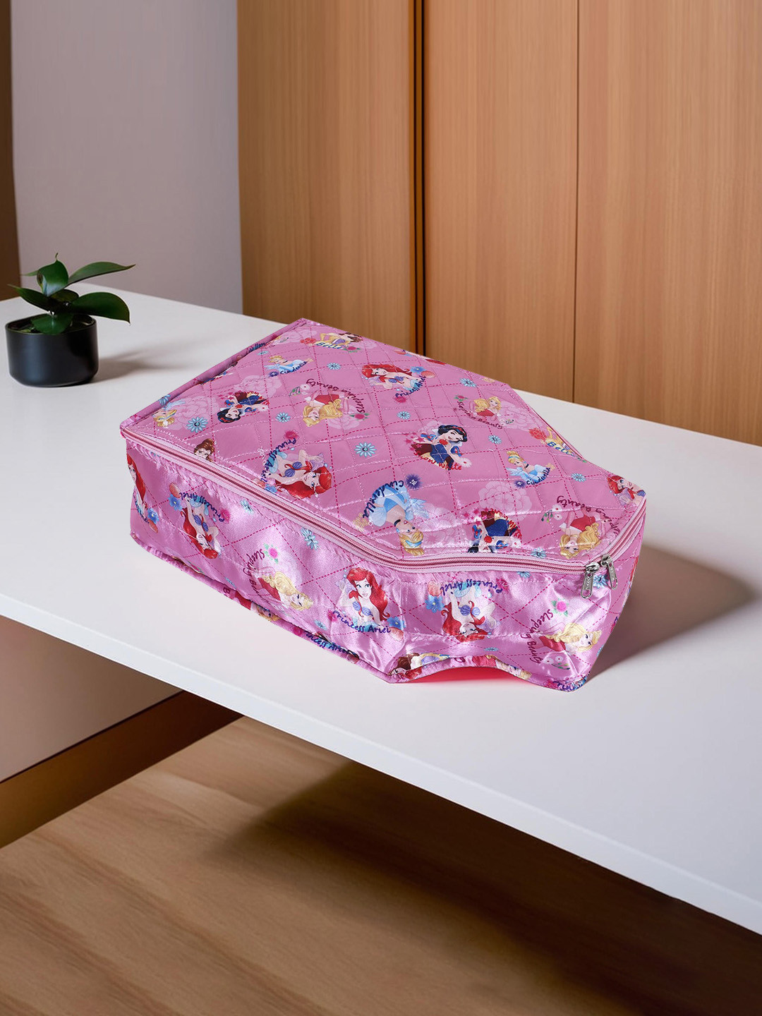 Kuber Industries Pink Industries Floral Printed Organiser