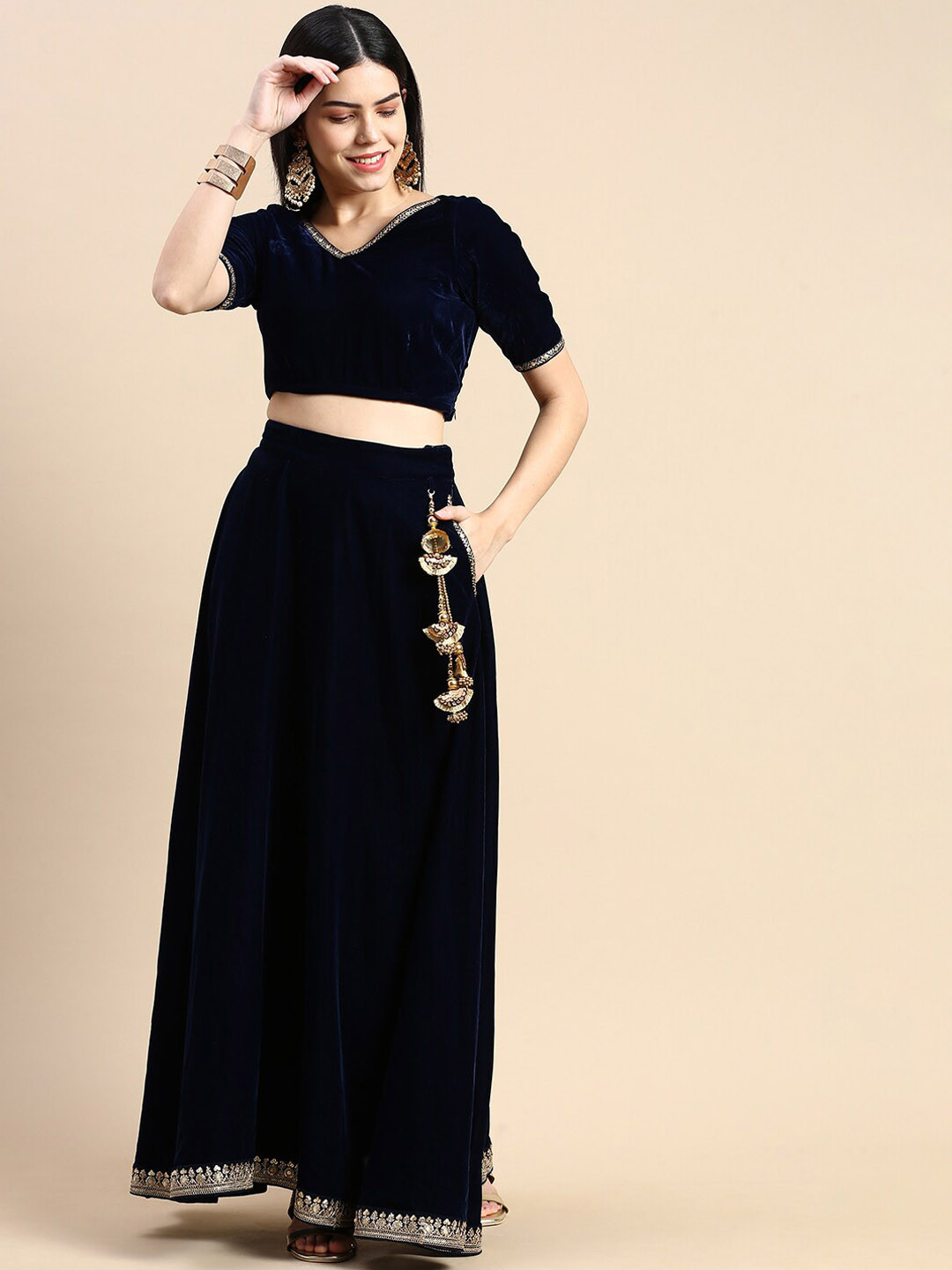 De Moza Ethnic A-Line Skirt