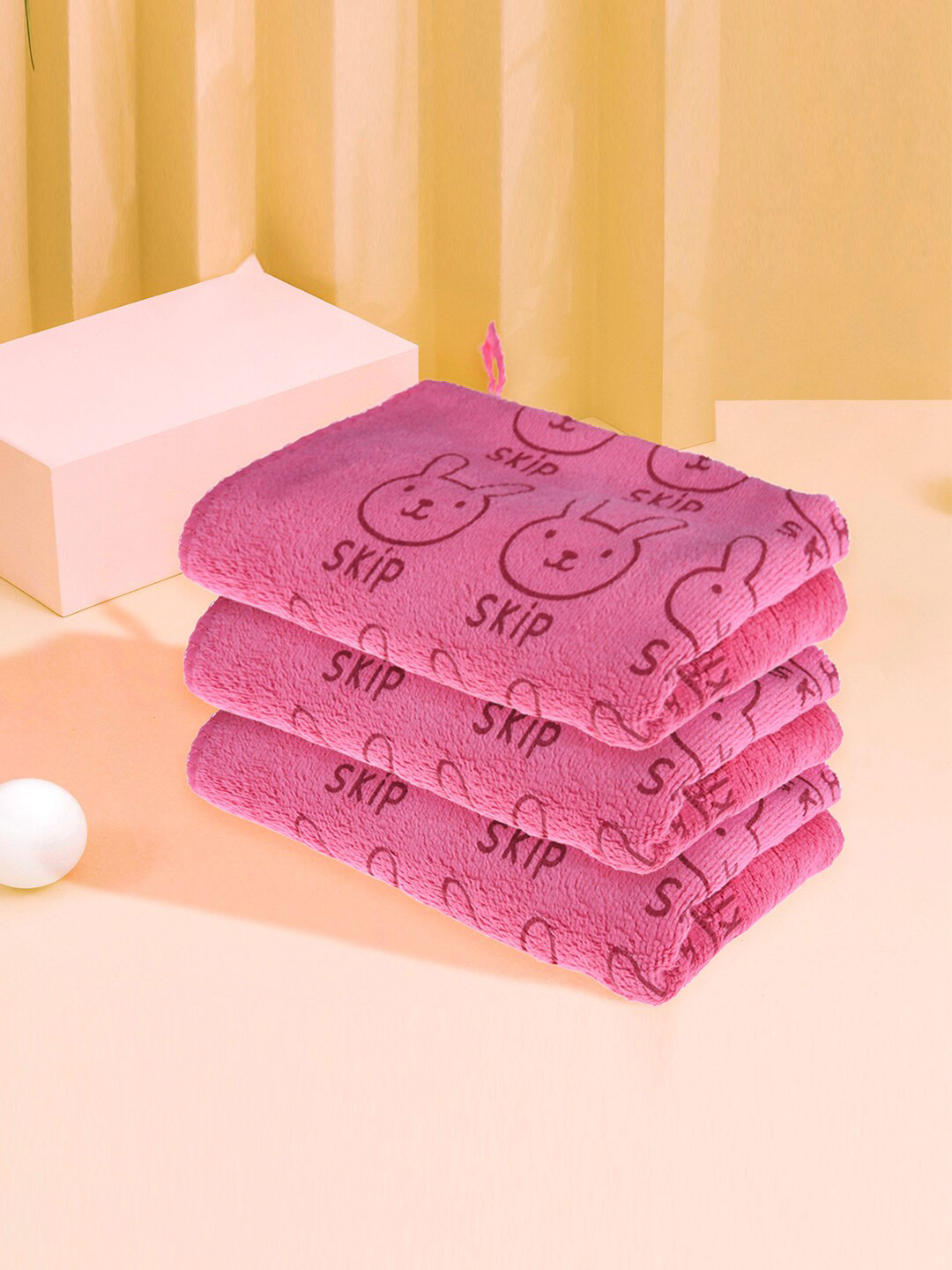 Kuber Industries Pink 5 Pieces Printed Cotton Lint-Free Kitchen Towels