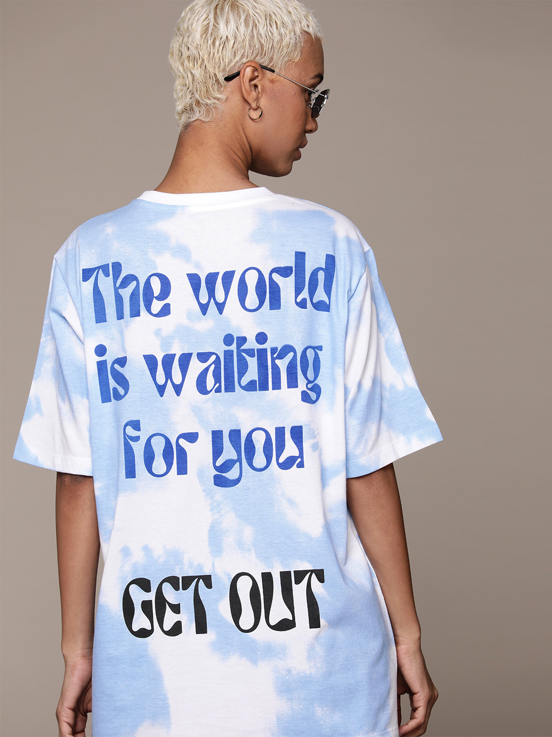 Roadster Women Typography Printed Pure Cotton T-shirt