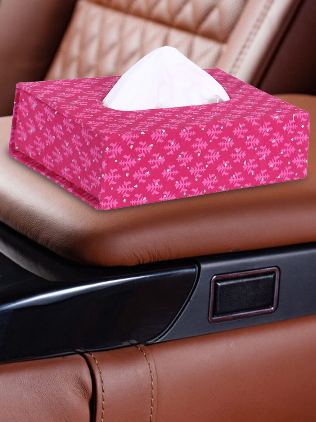 Kuber Industries Pink Tissue Paper Box