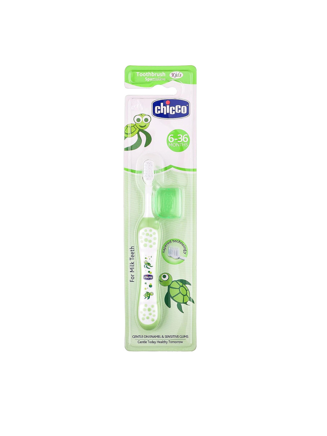 Chicco Kids Green Printed Toothbrush