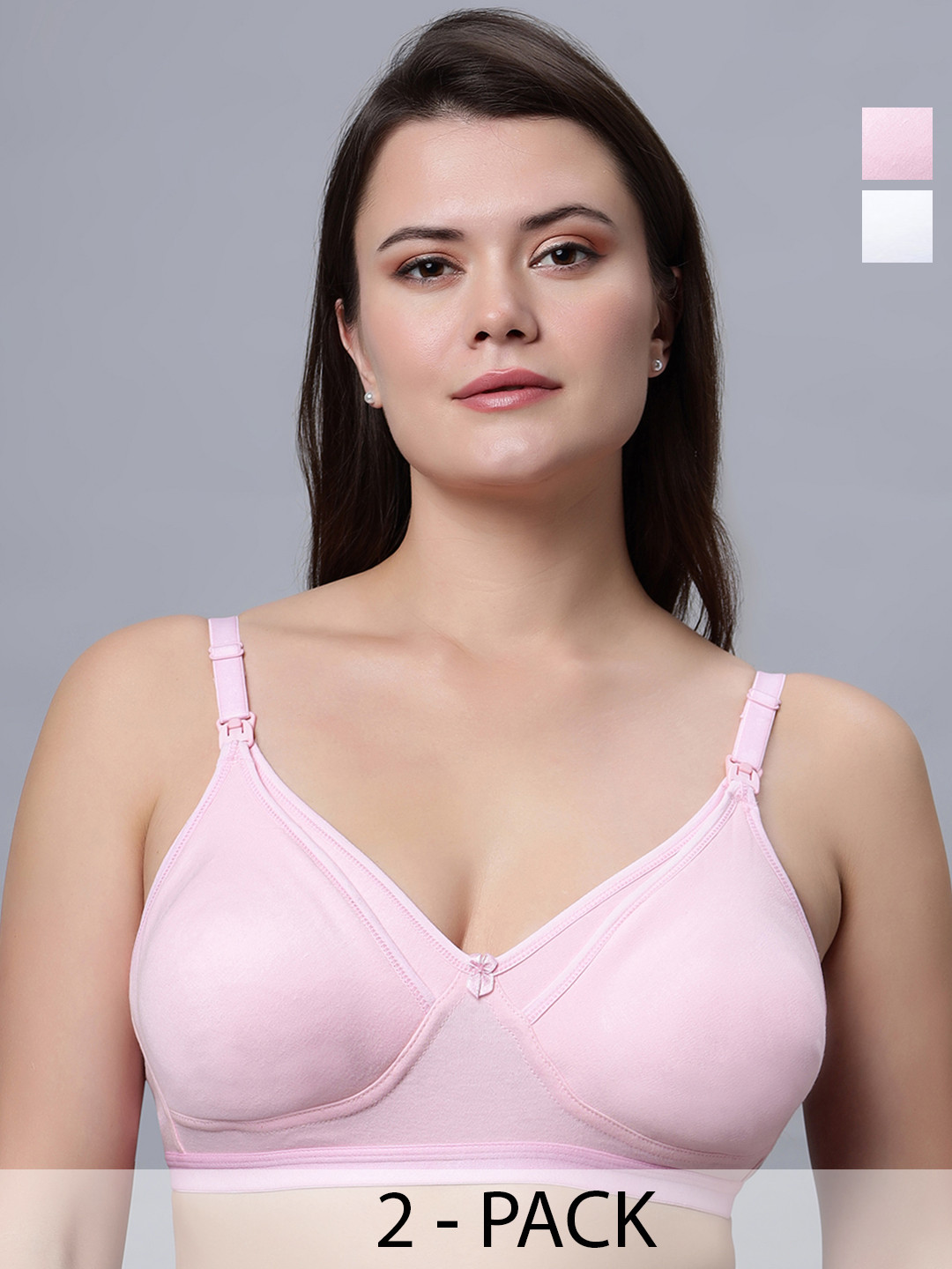 In Care Pack Of 2 Full Coverage Lightly Padded Cotton Maternity Bar With All Day Comfort