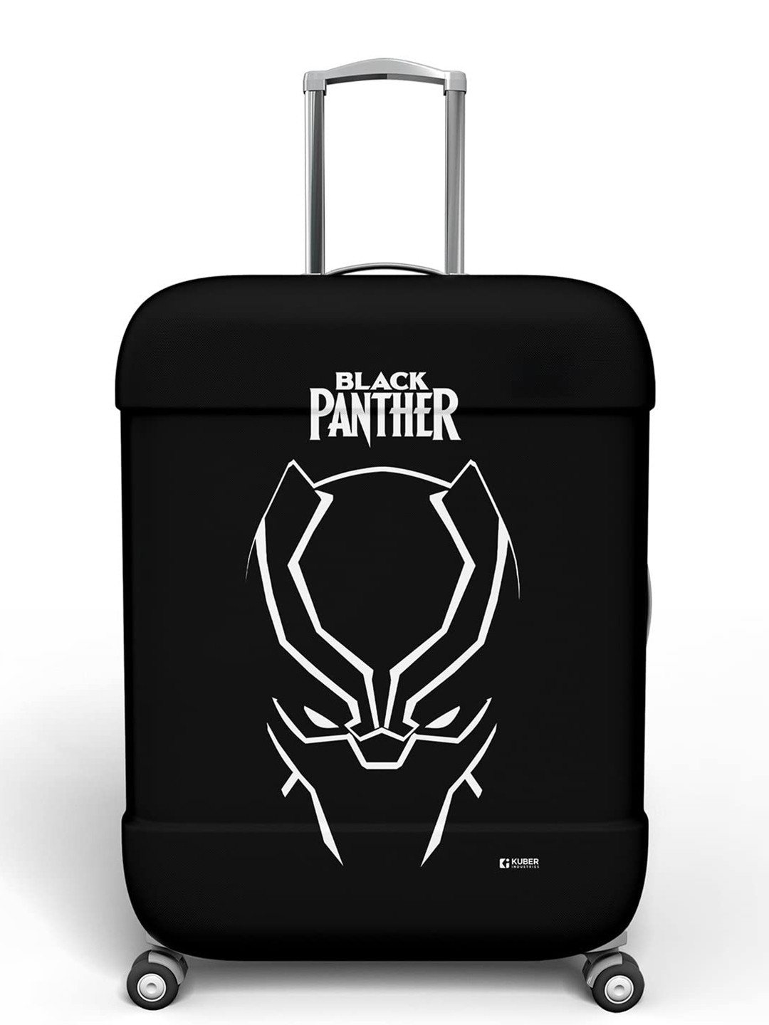 Kuber Industries Black Panther Printed Luggage Cover