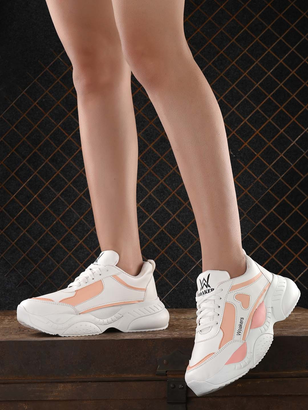 Woakers Women Colourblocked Comfort Insole Basics Sneakers