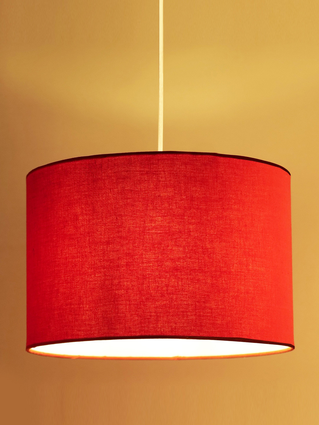 Decazone Red Echelon Corded Textured Electri Ceiling Lamp