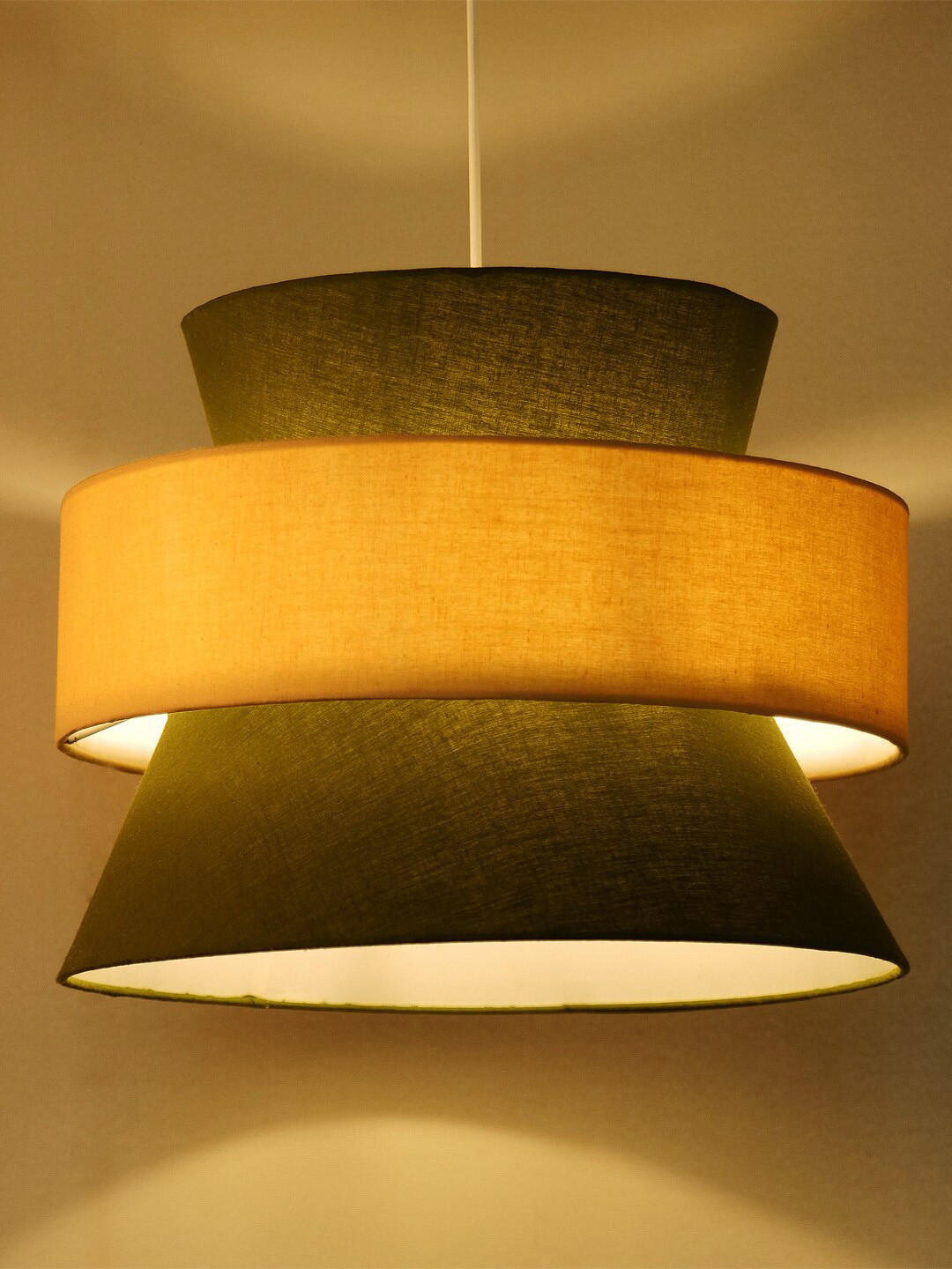Decazone Green & Beige Hanging Pendant Ceiling Lamp