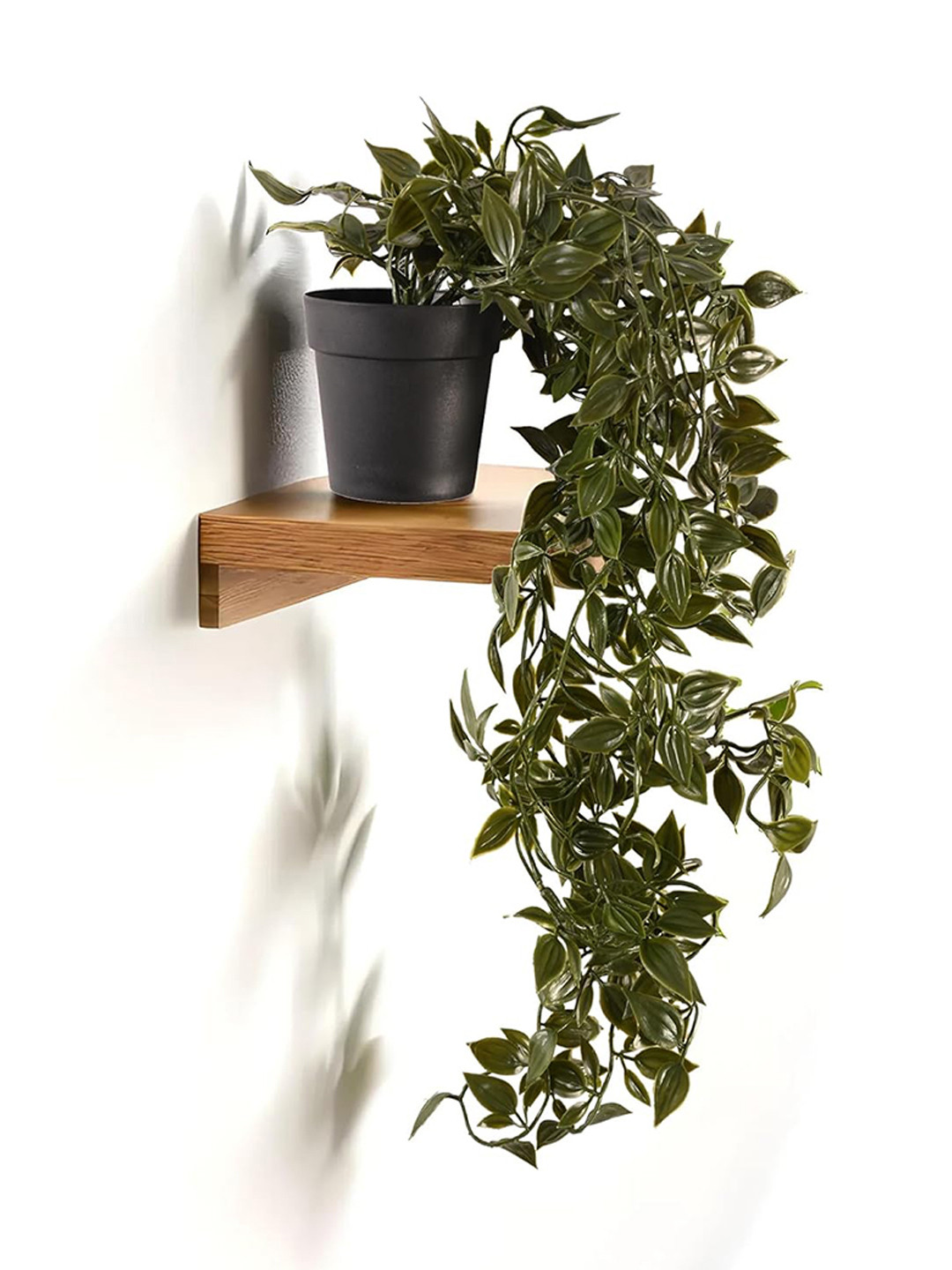 Kuber Industries Green & Black Variegated Arrowhead Vine Artificial Plant With Pot