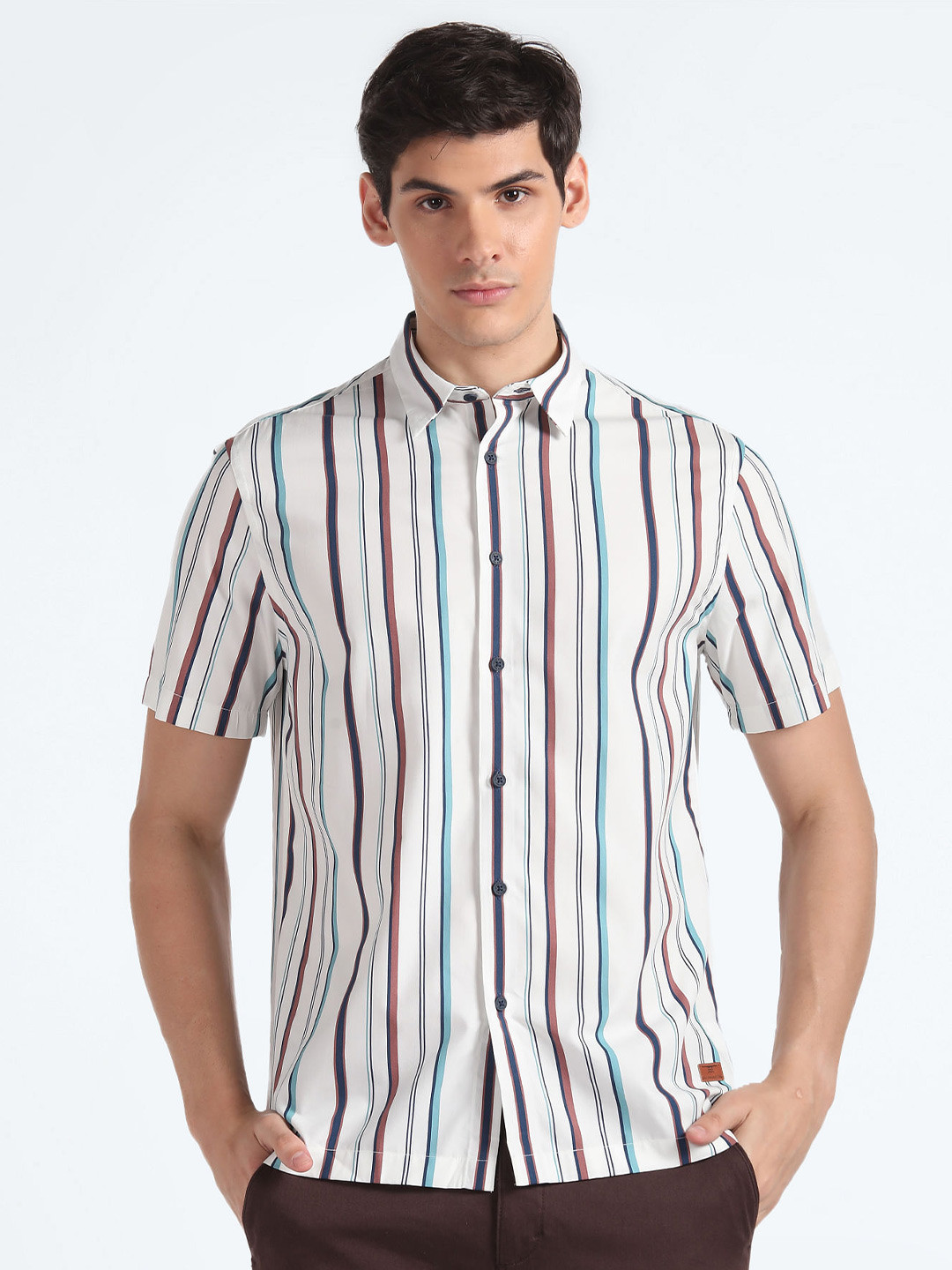Flying Machine Striped Classic Casual Shirt