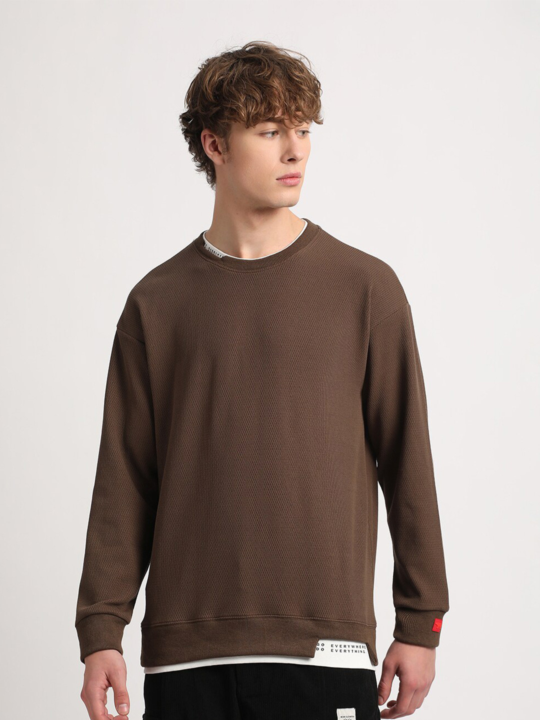 THE BEAR HOUSE Round Neck Long Sleeves Relaxed Fit T-shirt