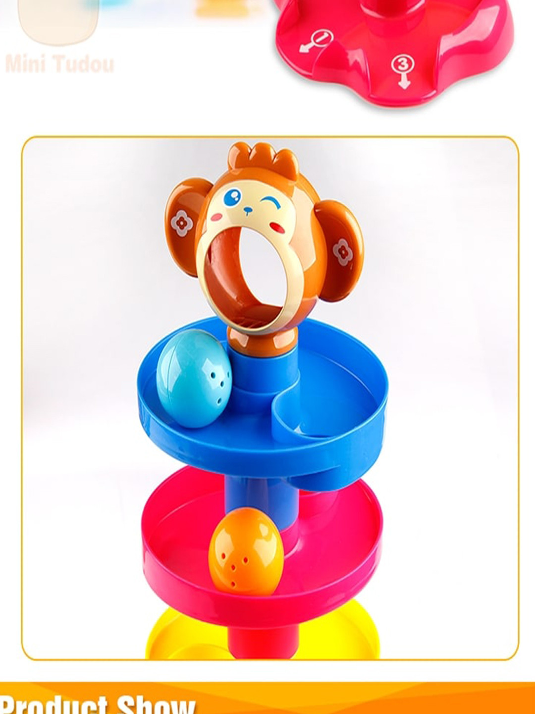 MUREN Kids 5 Layer Ball Drop & Roll Swirling Tower