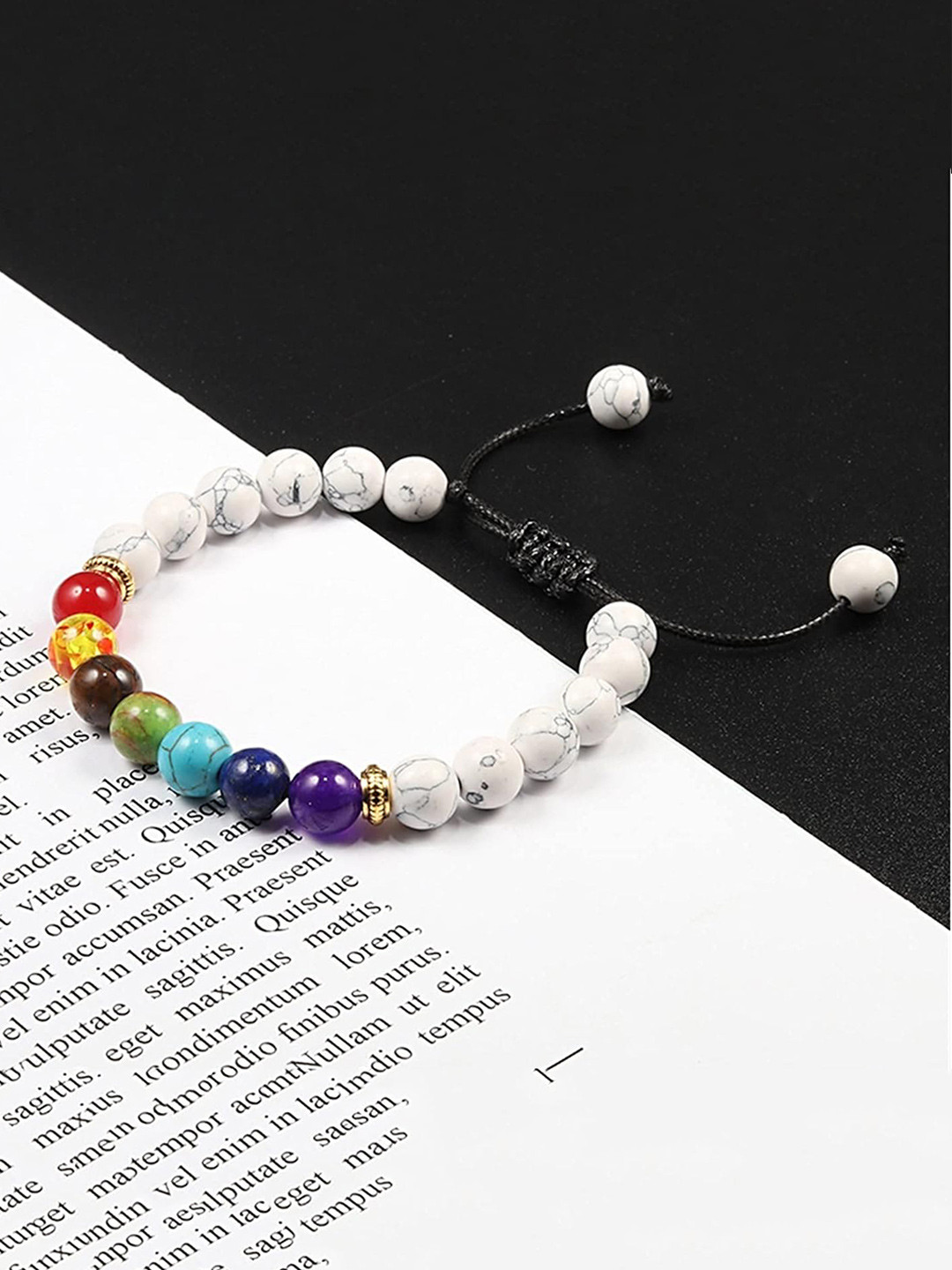 KRYSTALZ Unisex Set of 2 Beaded Elasticated Couple Bracelets