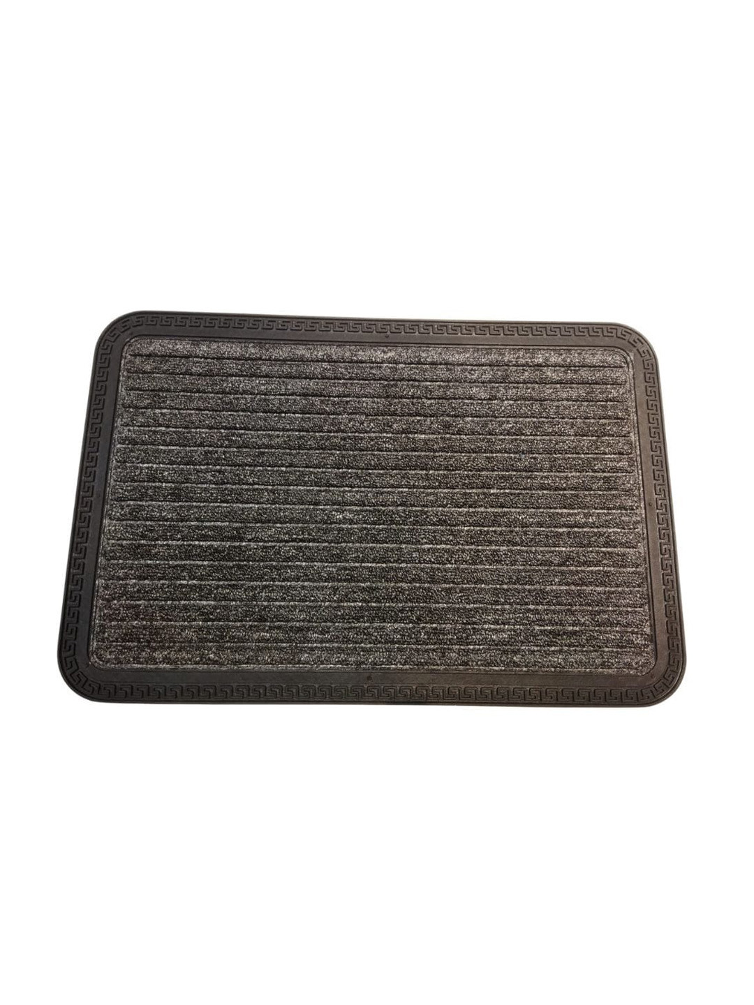 Black Gold Grey 2 Pieces Striped Polypropylene Rubber Back Anti Slip Indoor Outdoor Mat