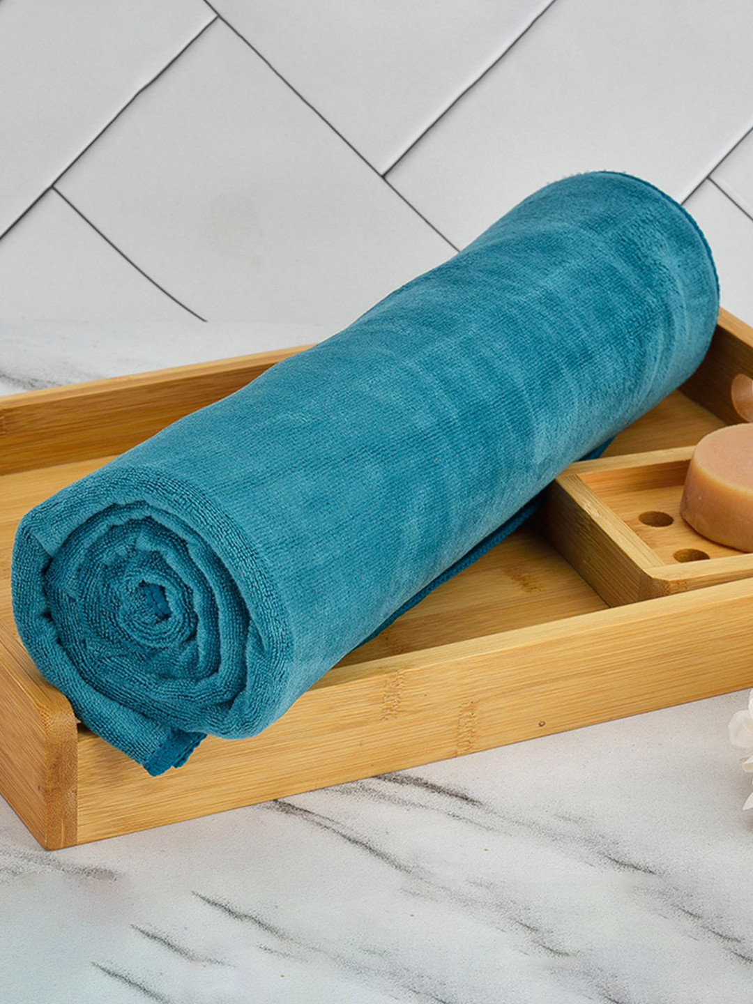 Black gold Blue 3 Pieces Classic Microfiber Bathroom Towels