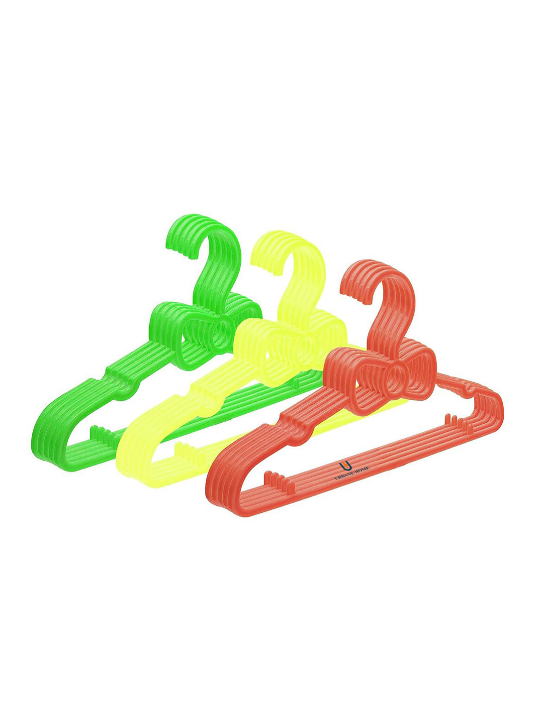 Kuber Industries Kids Green & Red 15 Pieces Non-Slip Cloth Hangers